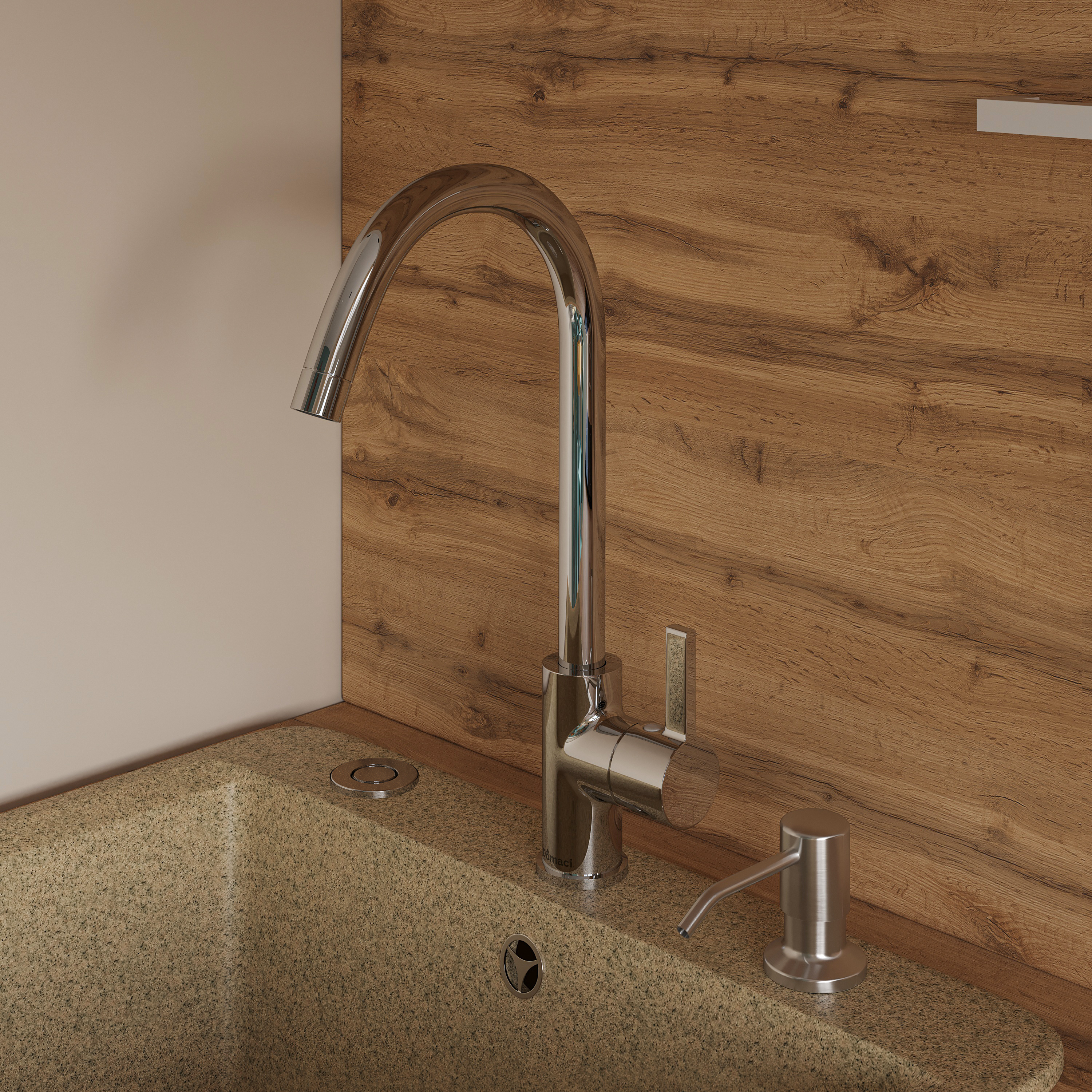 Дозатор для кухонной мойки Domaci Равенна 401 сатин купить в Тамбове