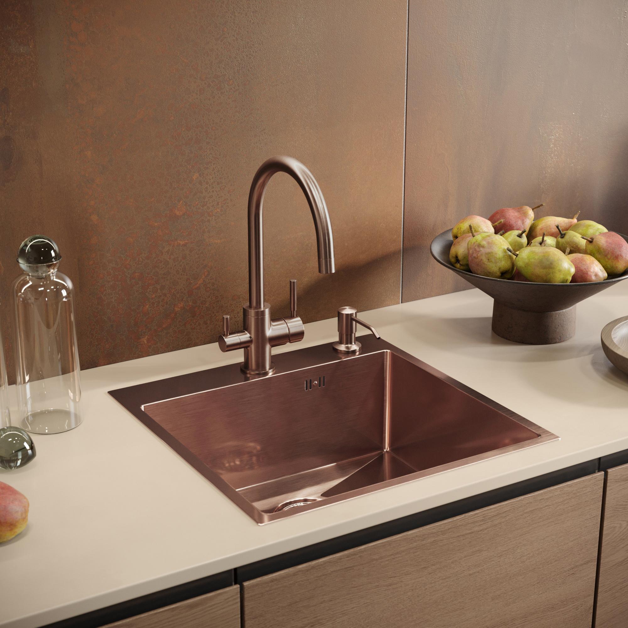 Дозатор для кухонной мойки Domaci Равенна 401 медь купить в Тамбове