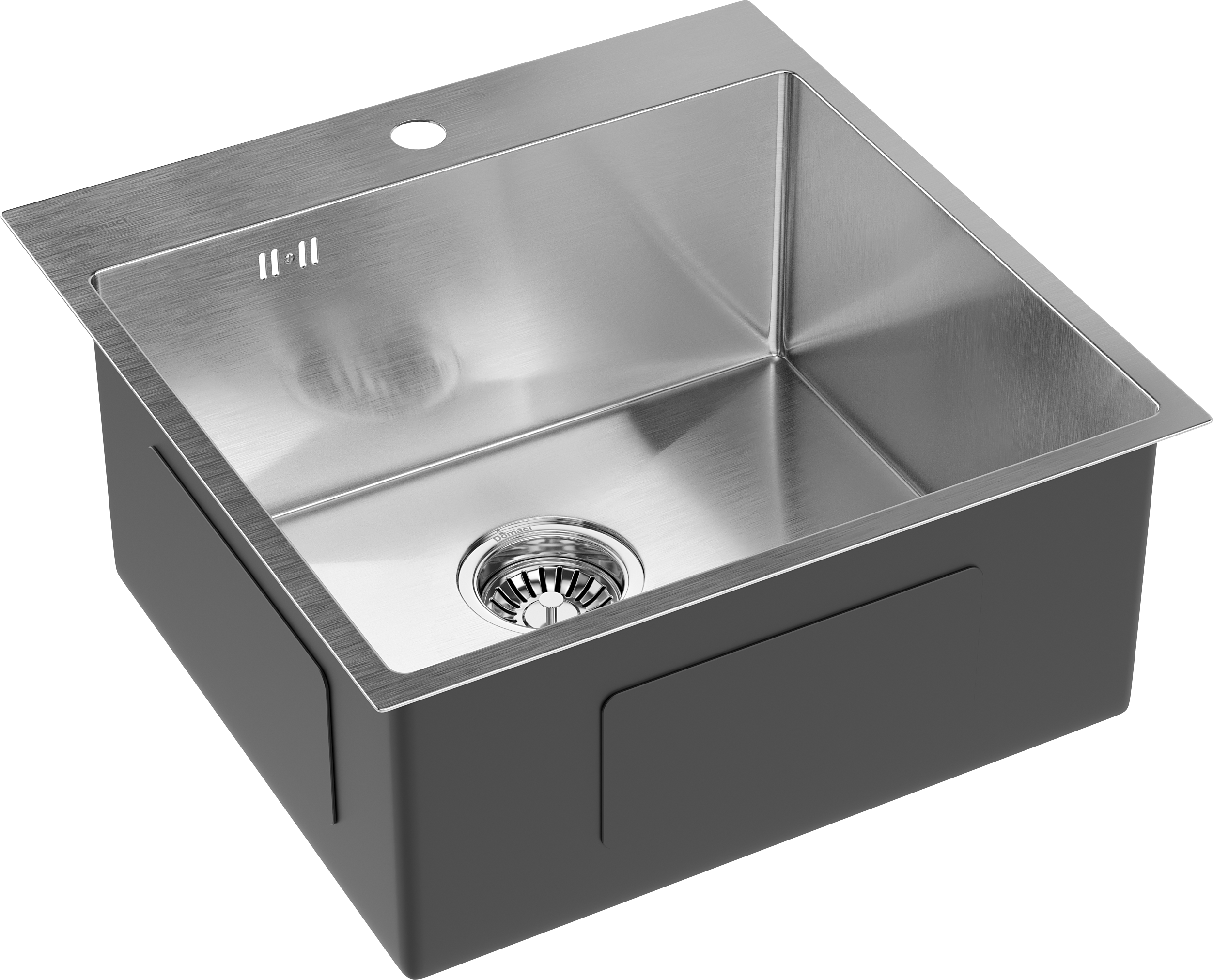 Мойка кухонная Domaci Равенна DM5151 нержавеющая сталь, встраиваемая, квадратная мойка на кухню