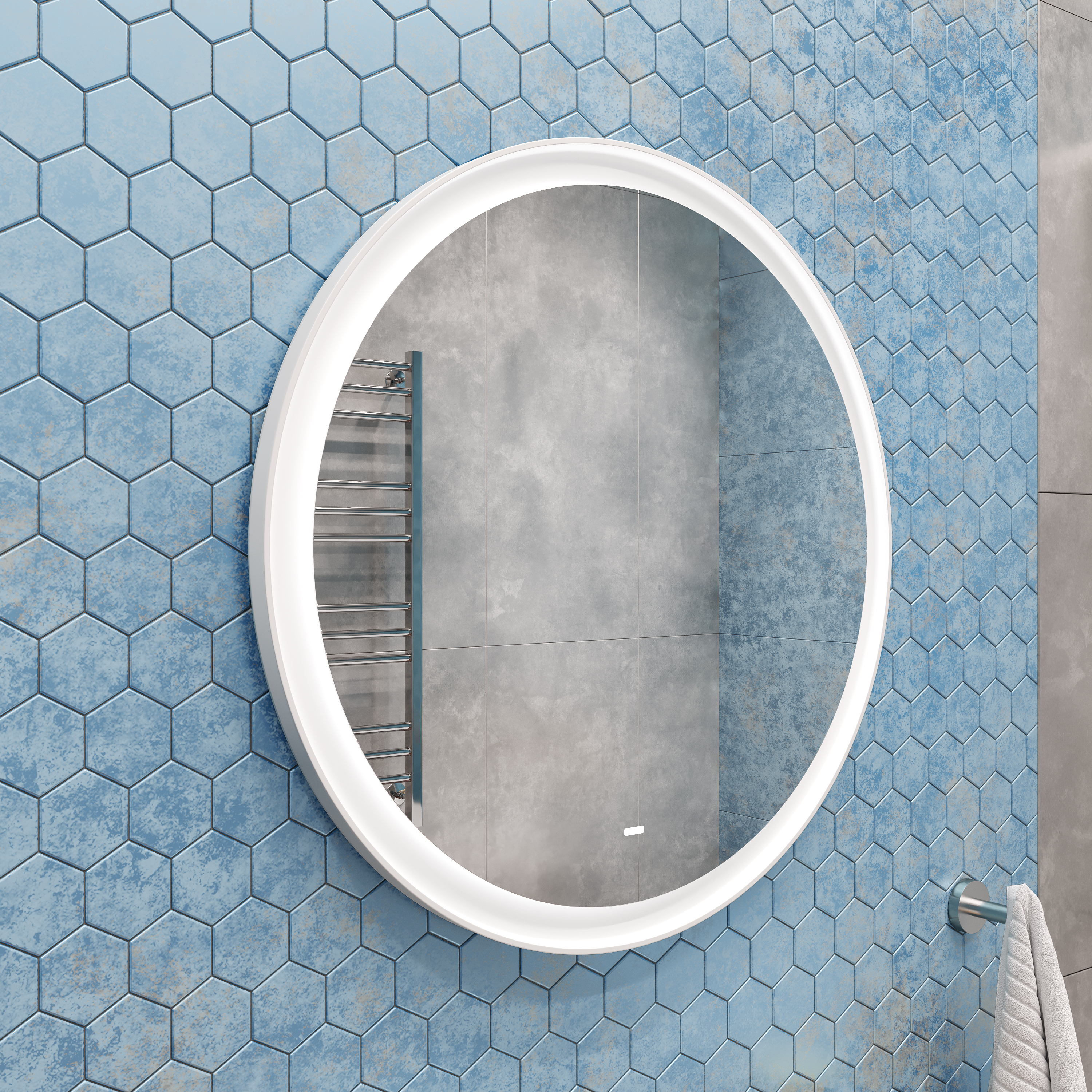 Зеркало круглое STWORKI Гриндстед 60 с подсветкой купить в Тамбове