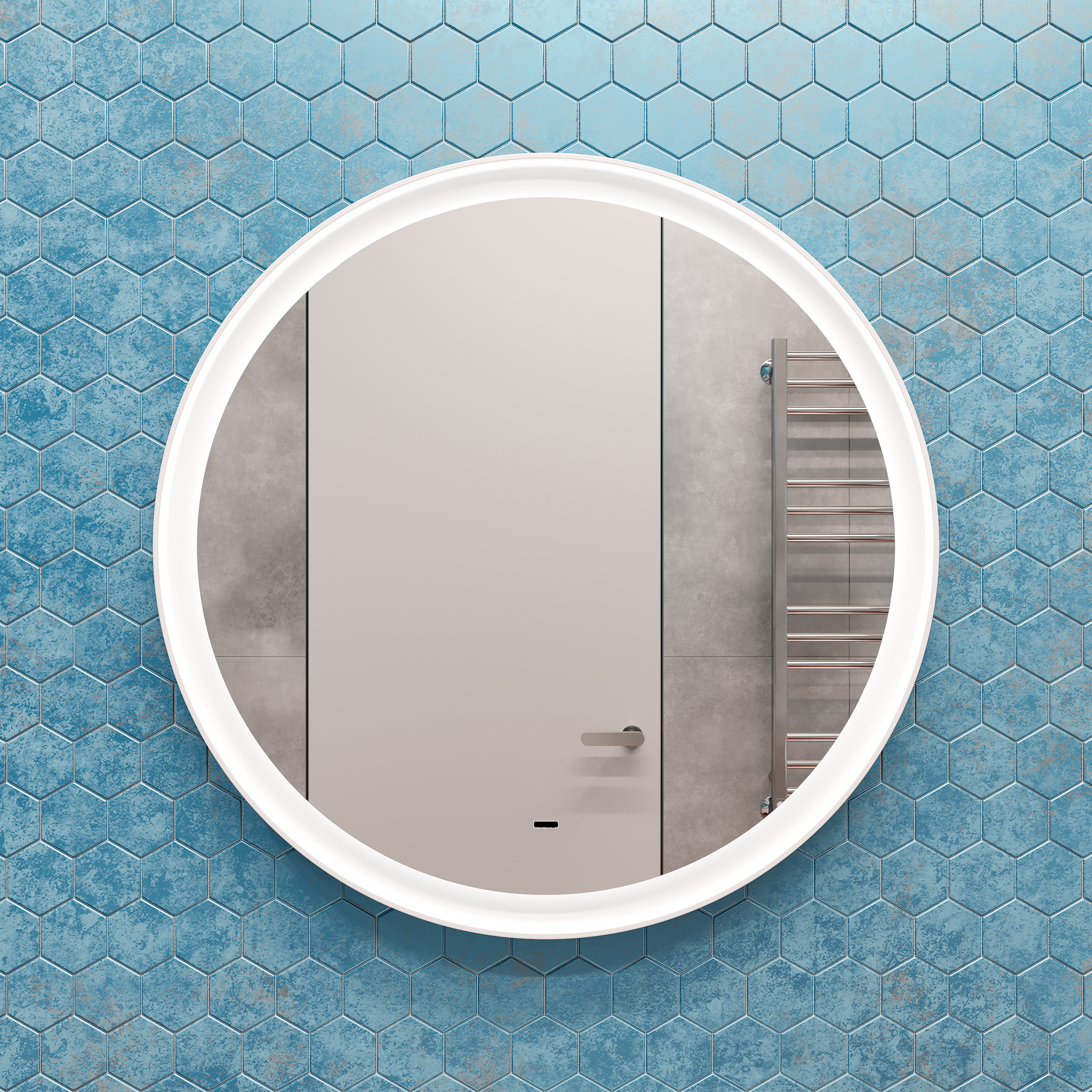 Зеркало круглое STWORKI Гриндстед 60 с подсветкой