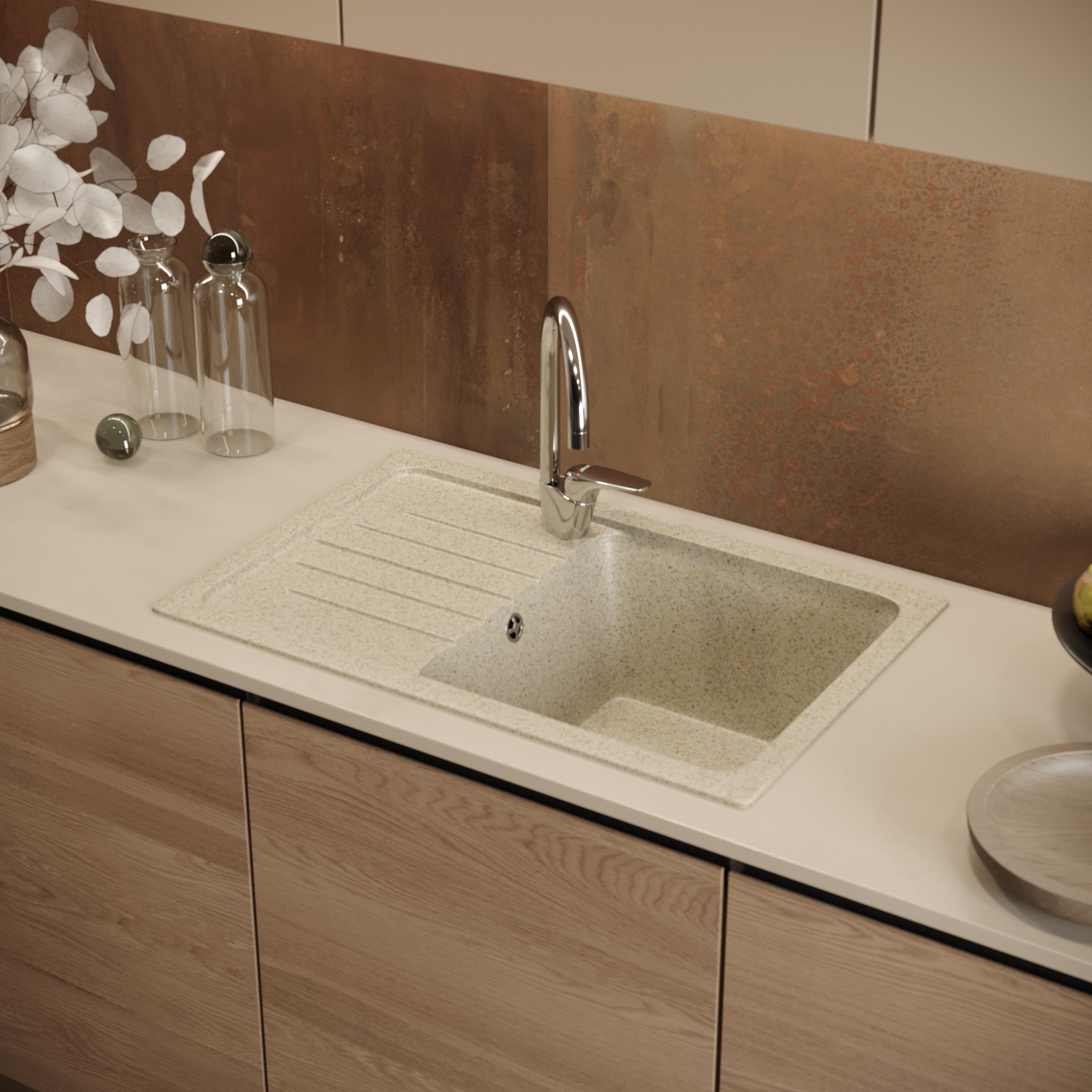 Мойка кухонная Domaci Бьелла DMC-76-302 песочная купить в Тамбове