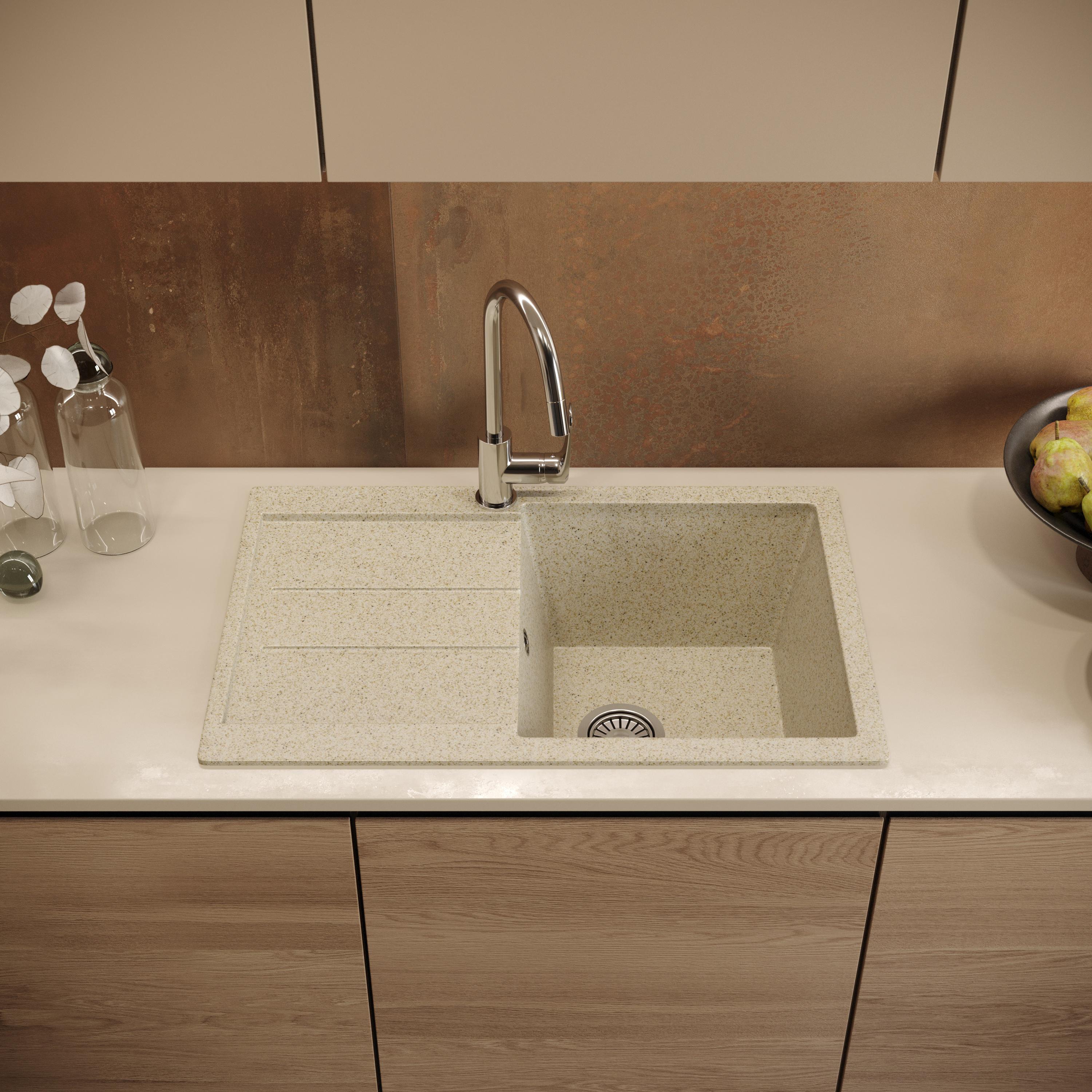 Мойка кухонная Domaci Бьелла DMC-25-302 песочная купить в Тамбове