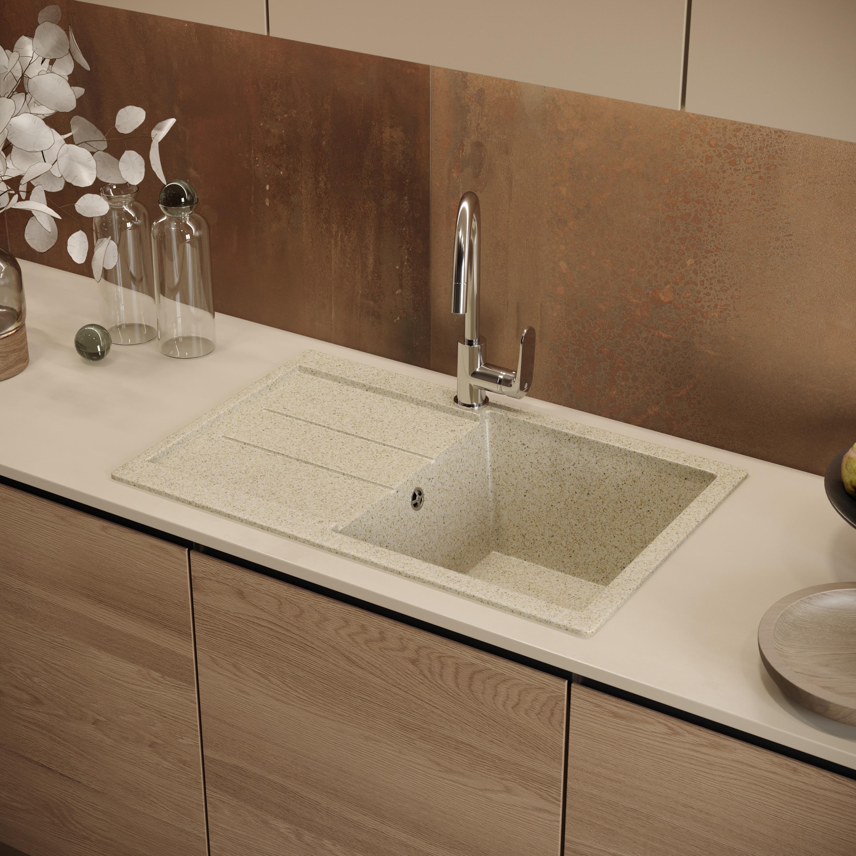 Мойка кухонная Domaci Бьелла DMC-25-302 песочная купить в Тамбове