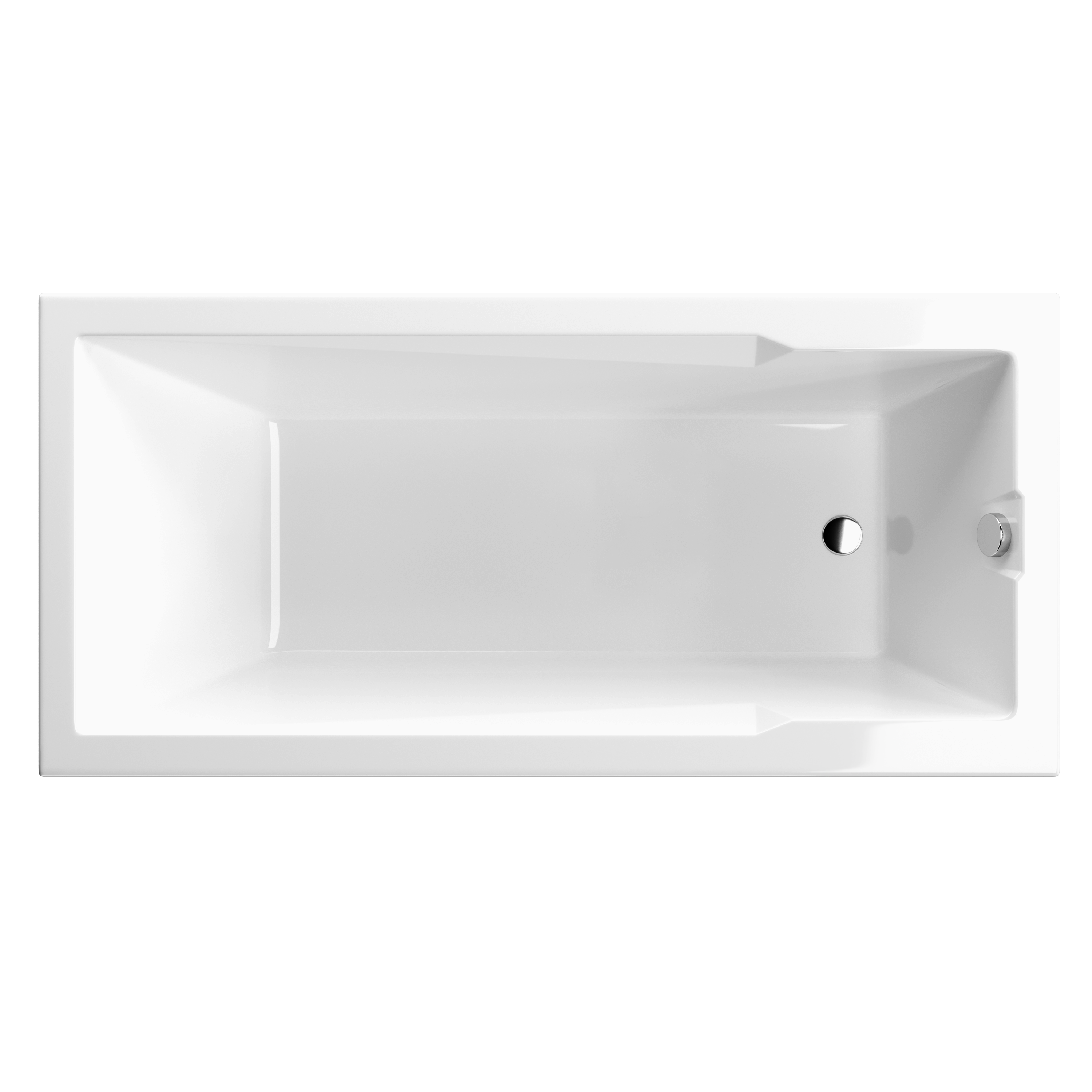 Акриловая ванна STWORKI Копенгаген 190x90 см, пристенная, белая, с каркасом