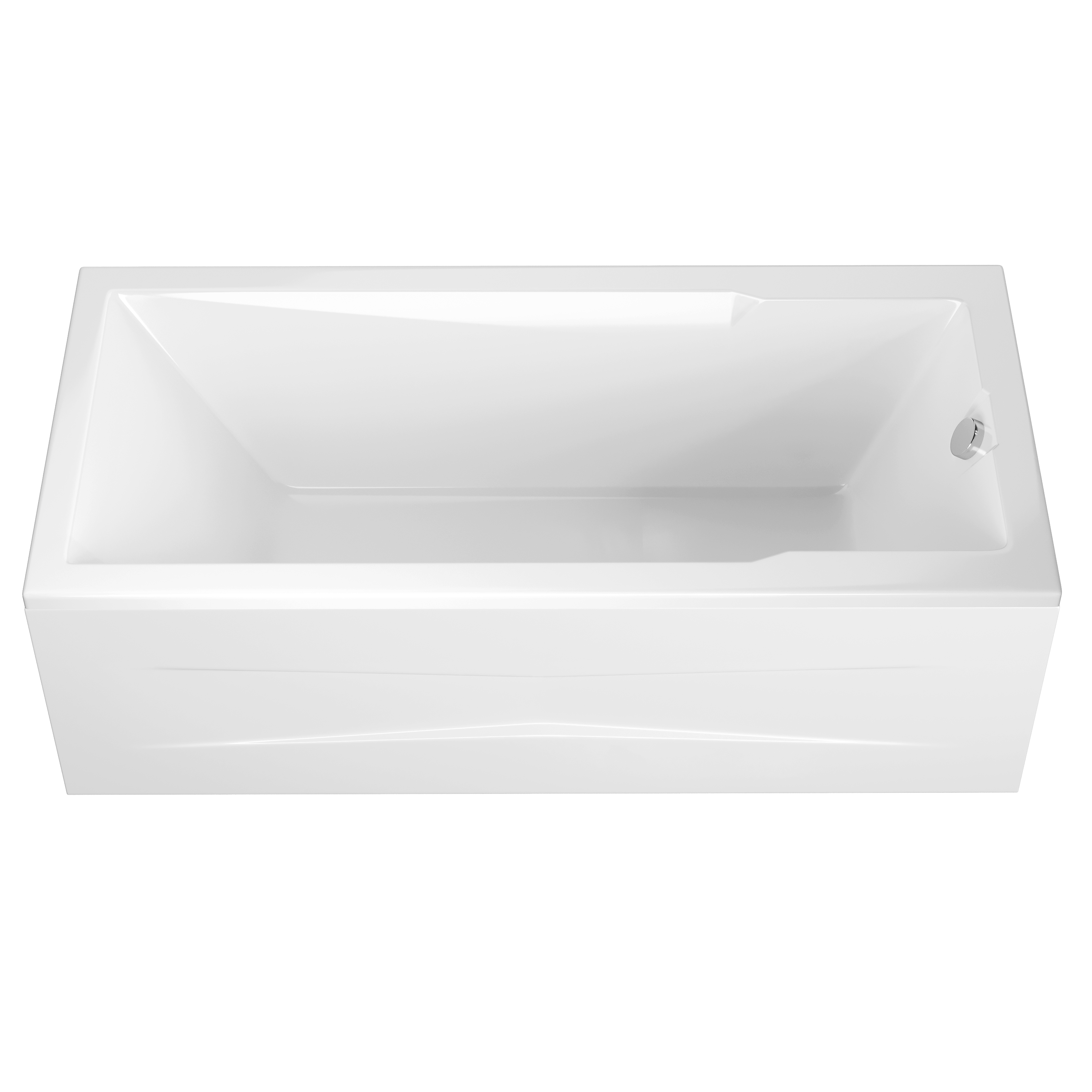 Акриловая ванна STWORKI Копенгаген 190x90 см, пристенная, белая, с каркасом купить в Тамбове