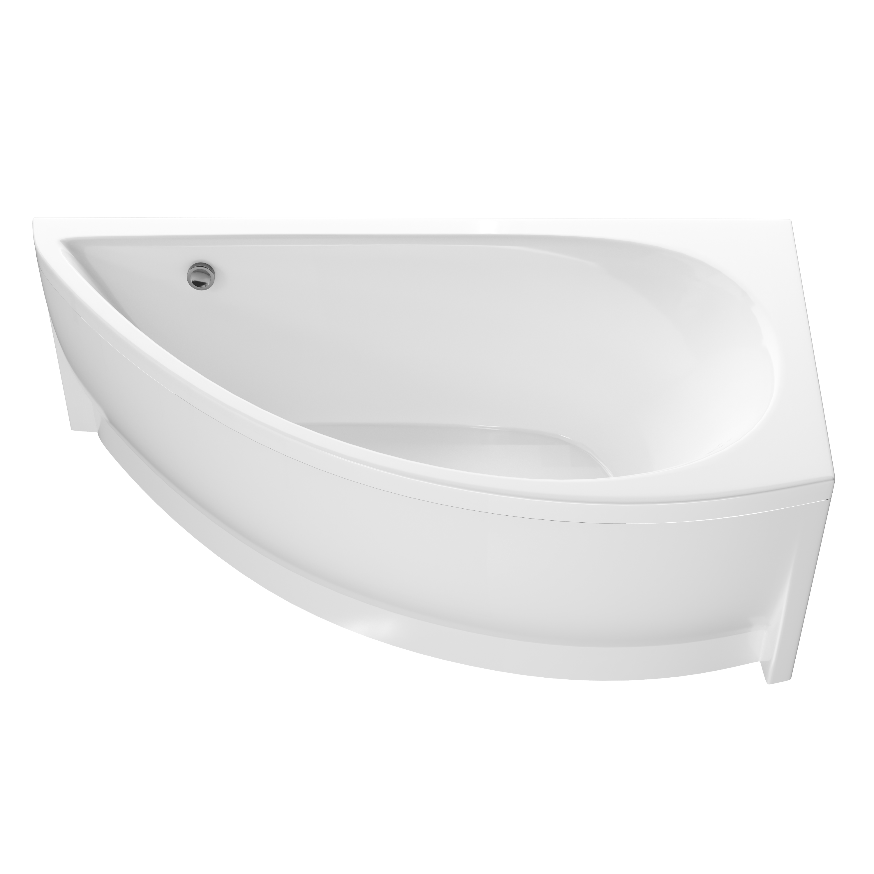 Акриловая ванна STWORKI Лунд R 150x75 см, угловая, правая, пристенная, белая, асимметричная, с каркасом купить в Тамбове