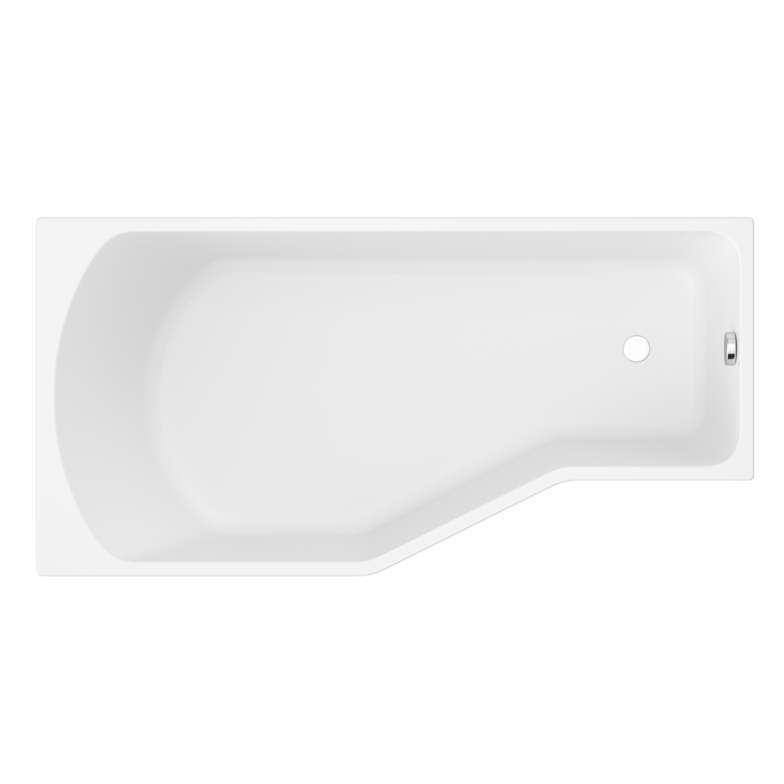 Акриловая ванна STWORKI Кронборг L 150x75 см, левая, пристенная, белая, шестиугольная, на ножках