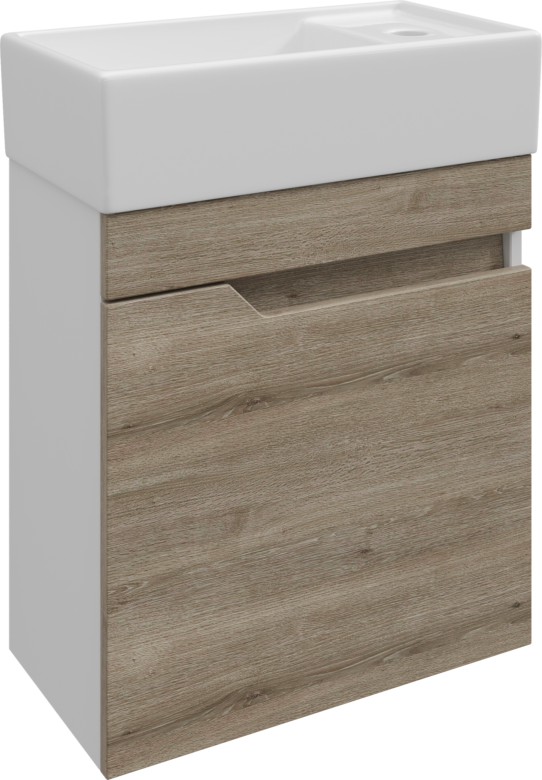 Тумба с раковиной DIWO Воронеж 40 подвесная, ореховый дубослив