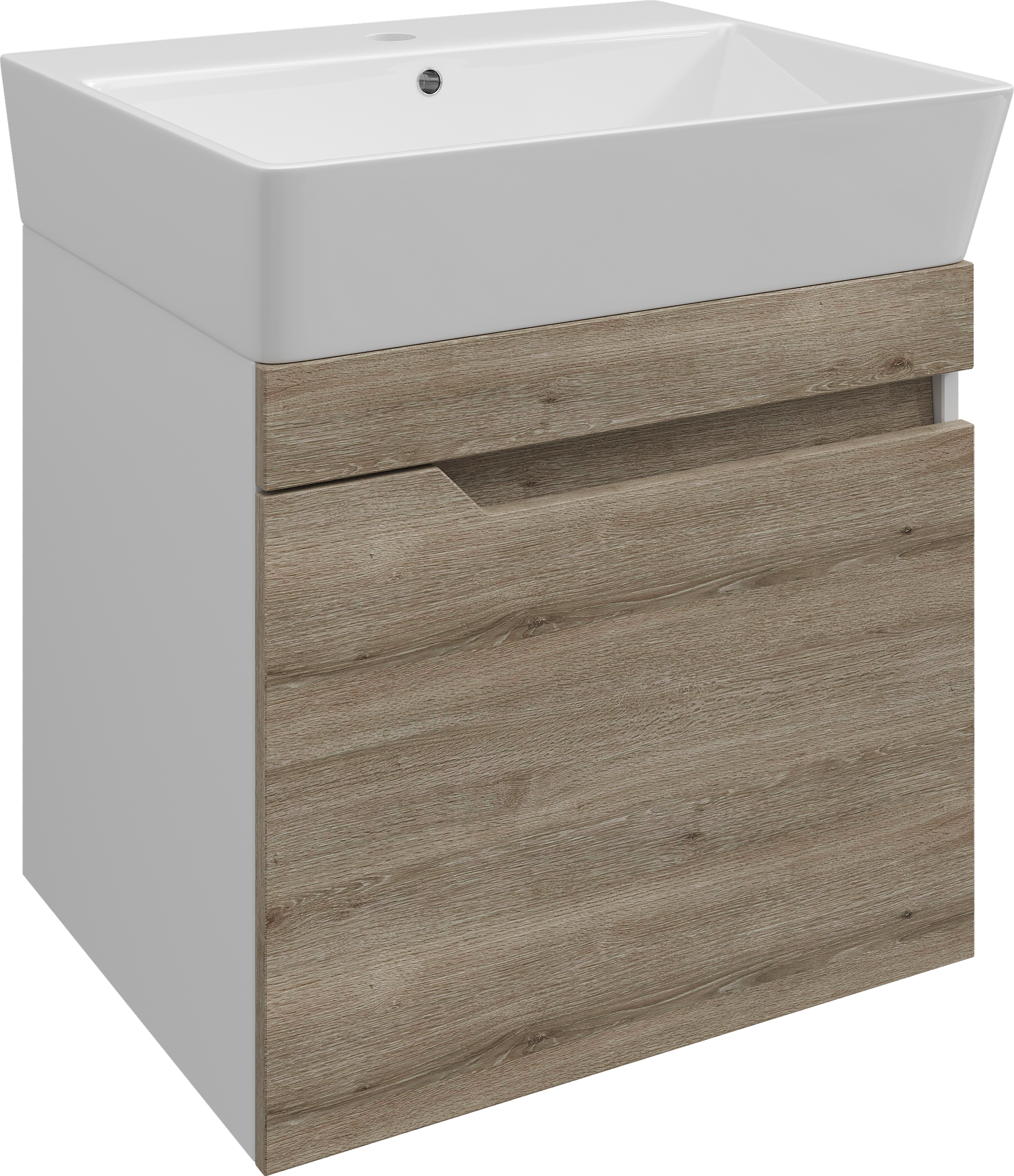 Тумба с раковиной DIWO Воронеж 50 подвесная, ореховый дубослив