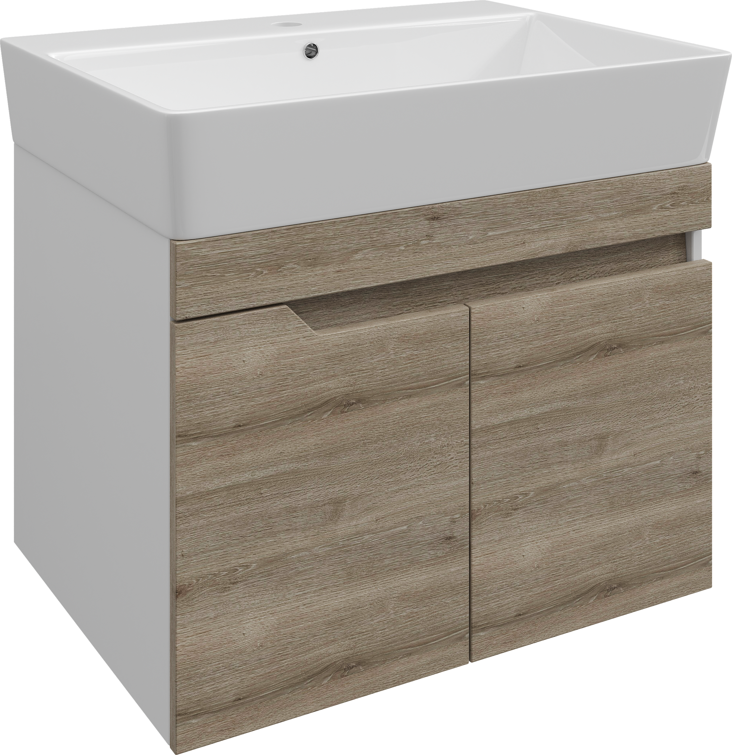 Тумба с раковиной DIWO Воронеж 60 подвесная, ореховый дубослив