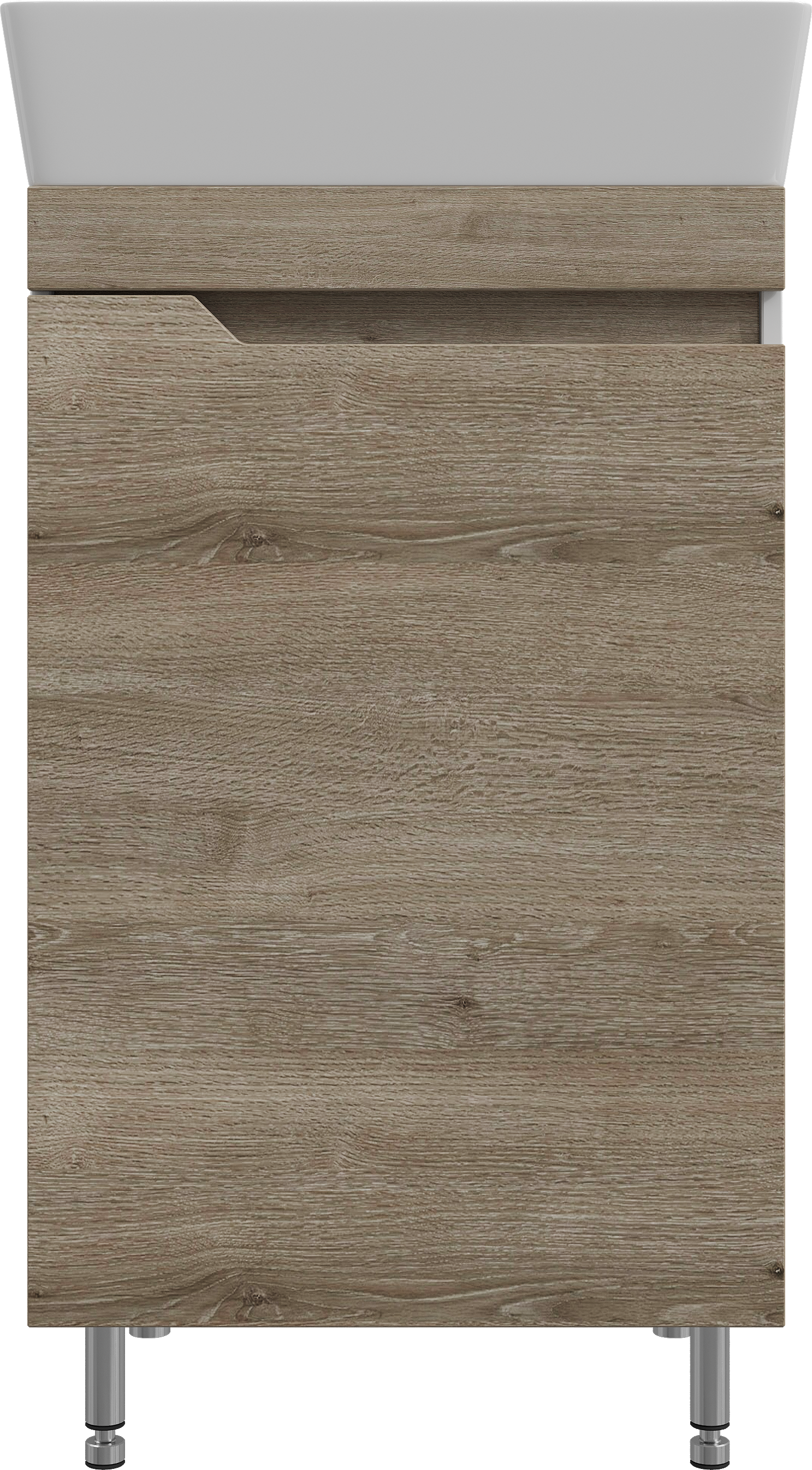 Тумба с раковиной DIWO Воронеж 50 напольная, ореховый дубослив