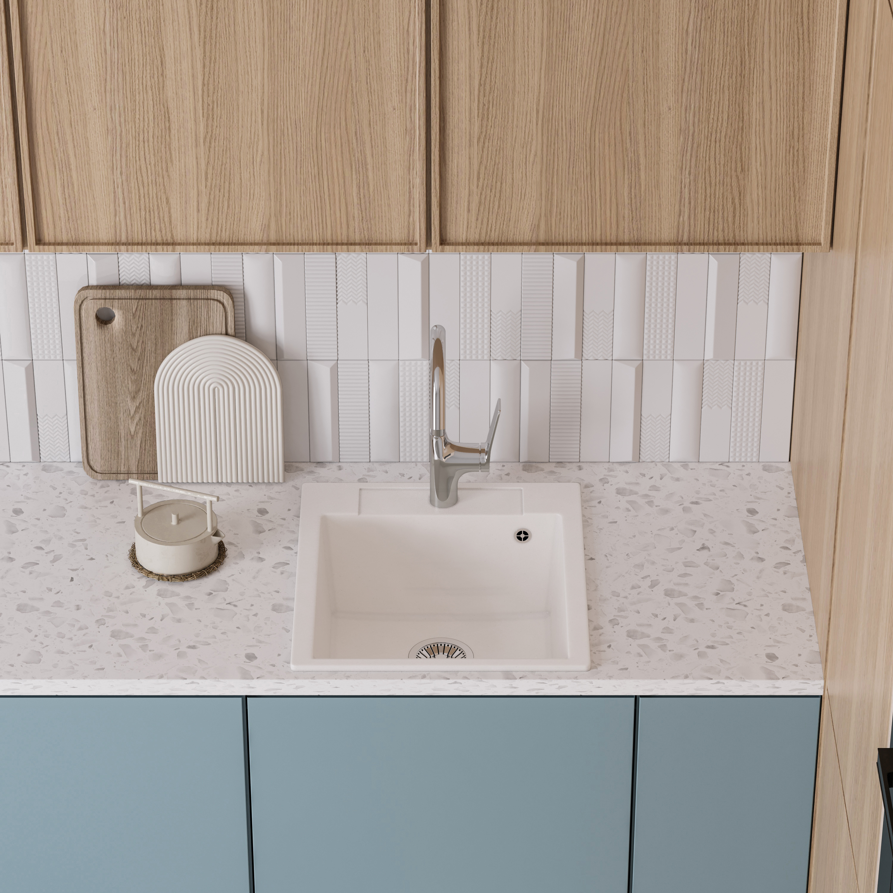 Мойка кухонная Domaci Савона PA 460 белый хлопок