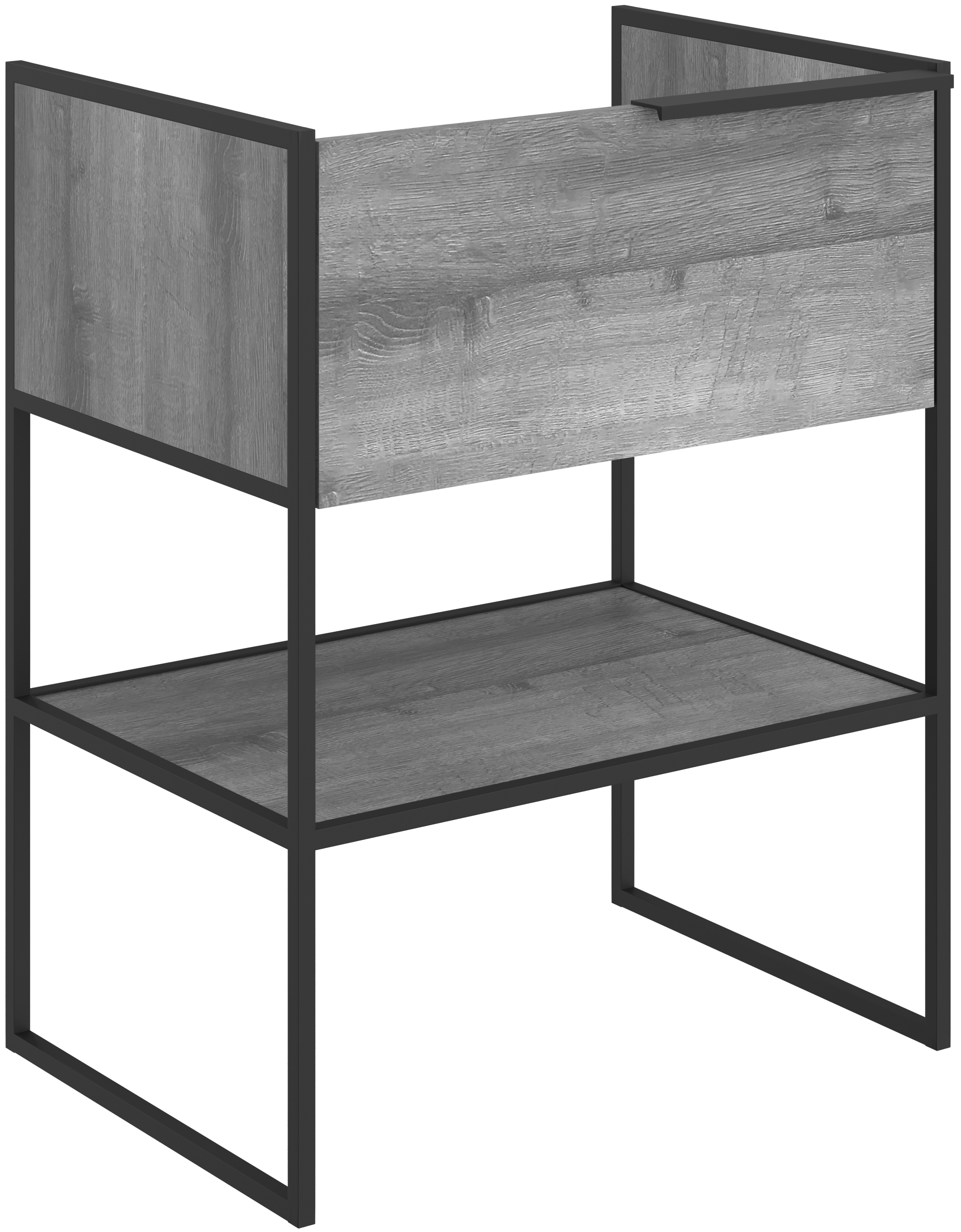 Тумба под раковину STWORKI Брамминг 65/2 напольная, дуб шерман серый