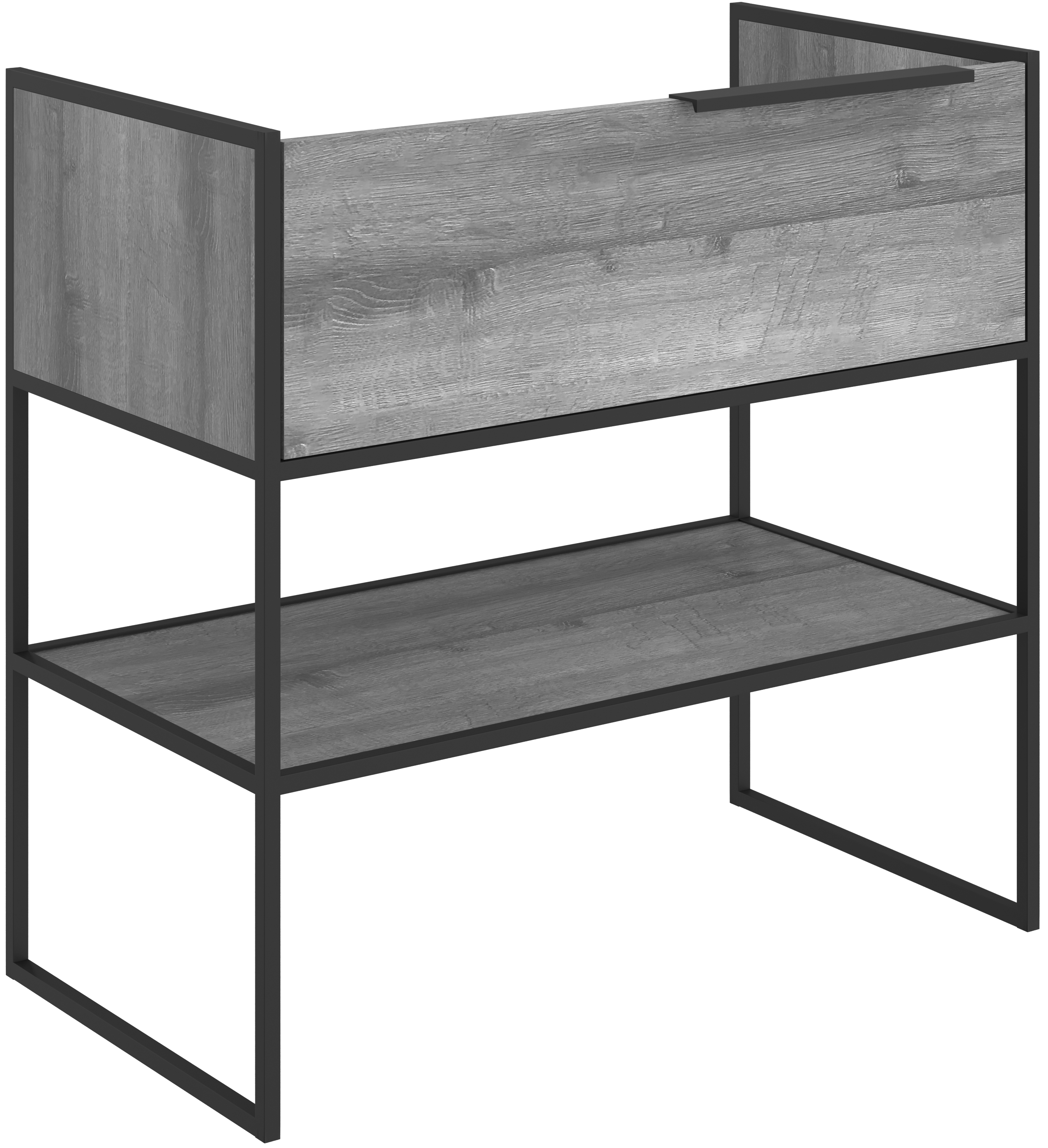 Тумба под раковину STWORKI Брамминг 85/2 напольная, дуб шерман серый