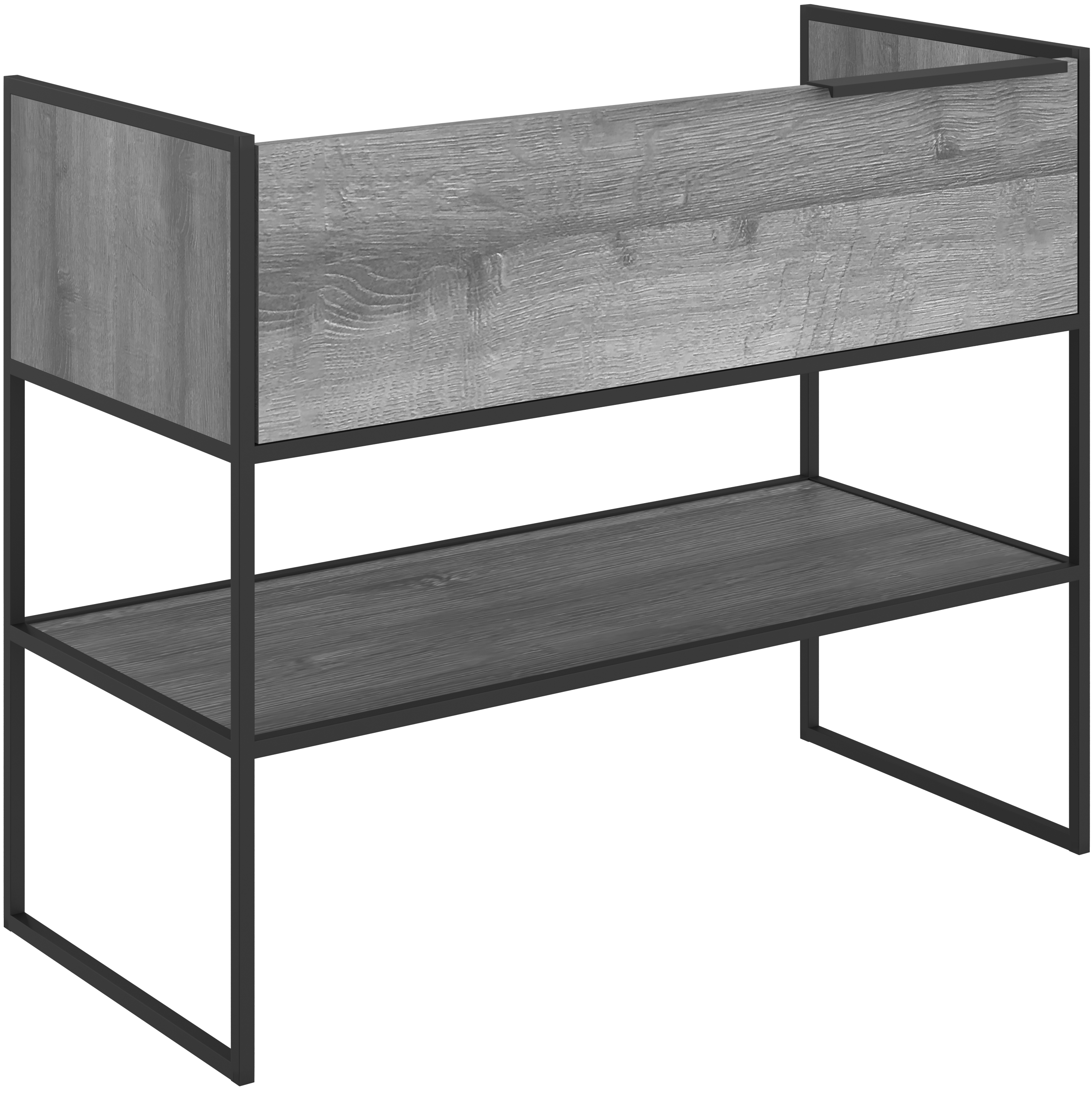 Тумба под раковину STWORKI Брамминг 100/2 напольная, дуб шерман серый