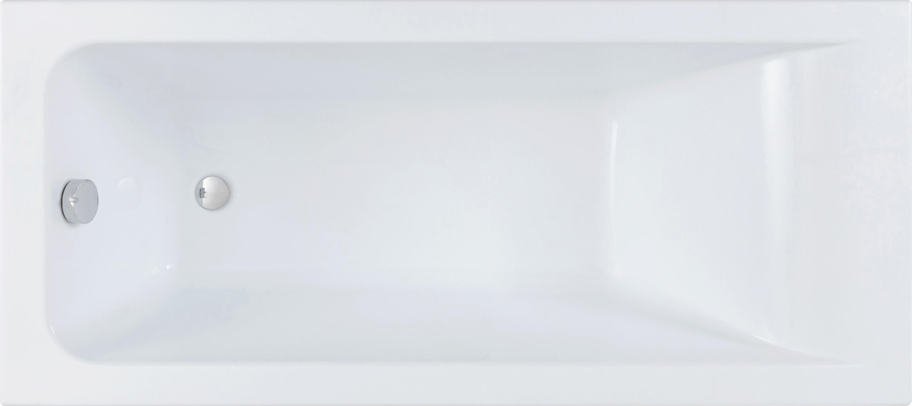 Акриловая ванна STWORKI Стокгольм 170x70 см, пристенная, белая, на ножках, 170х70, с ножками