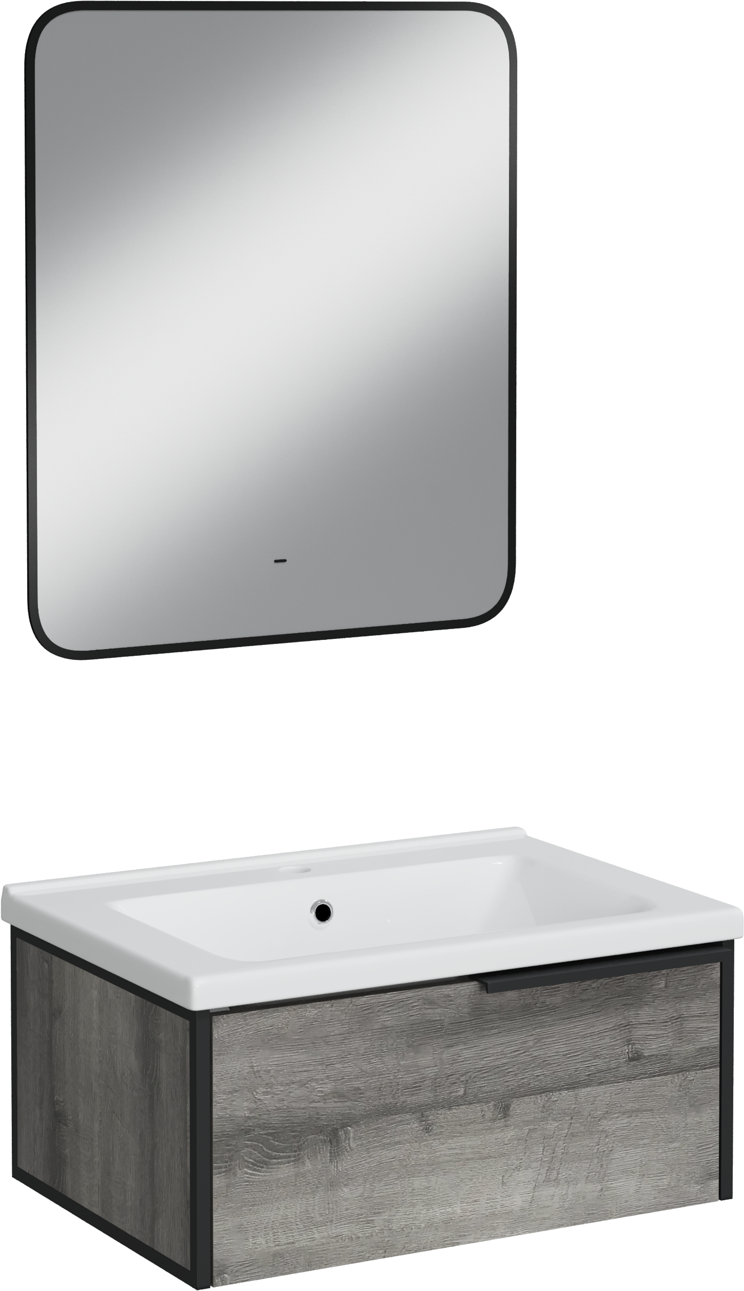 Мебель для ванной комнаты STWORKI Брамминг 65 подвесная, дуб шерман серый