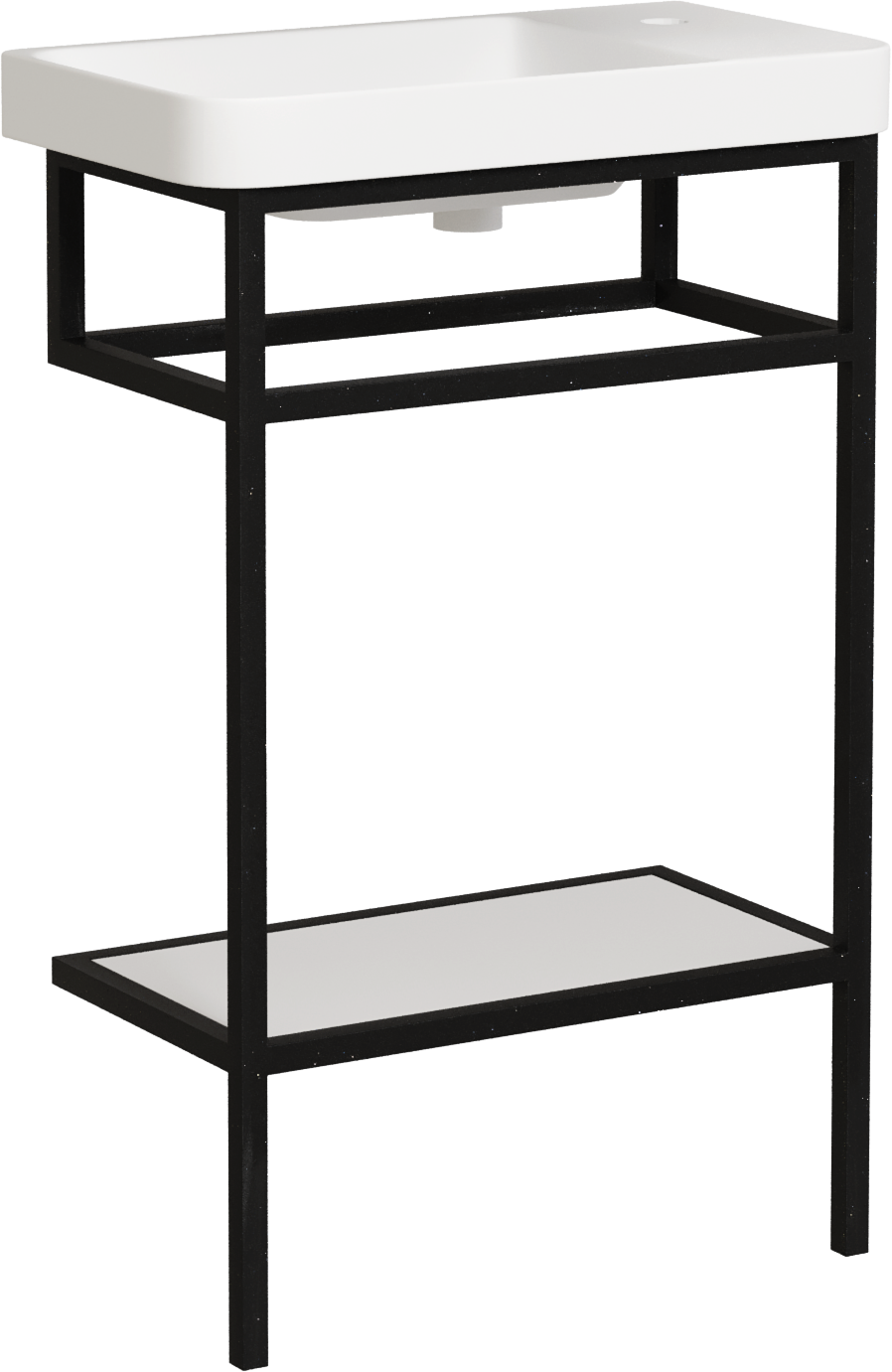 Консоль с раковиной STWORKI Эстфолл 55, черный муар 11054-KL