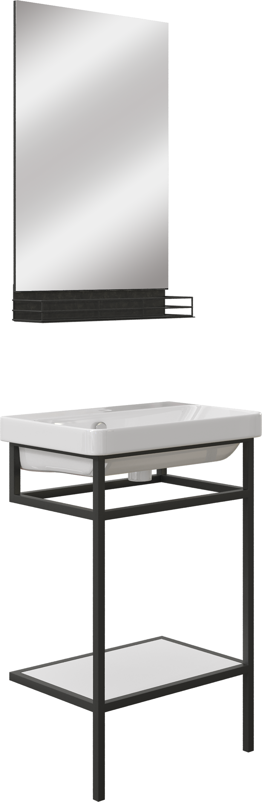 Мебель для ванной комнаты STWORKI Эстфолл 55, черный муар 11055-KL