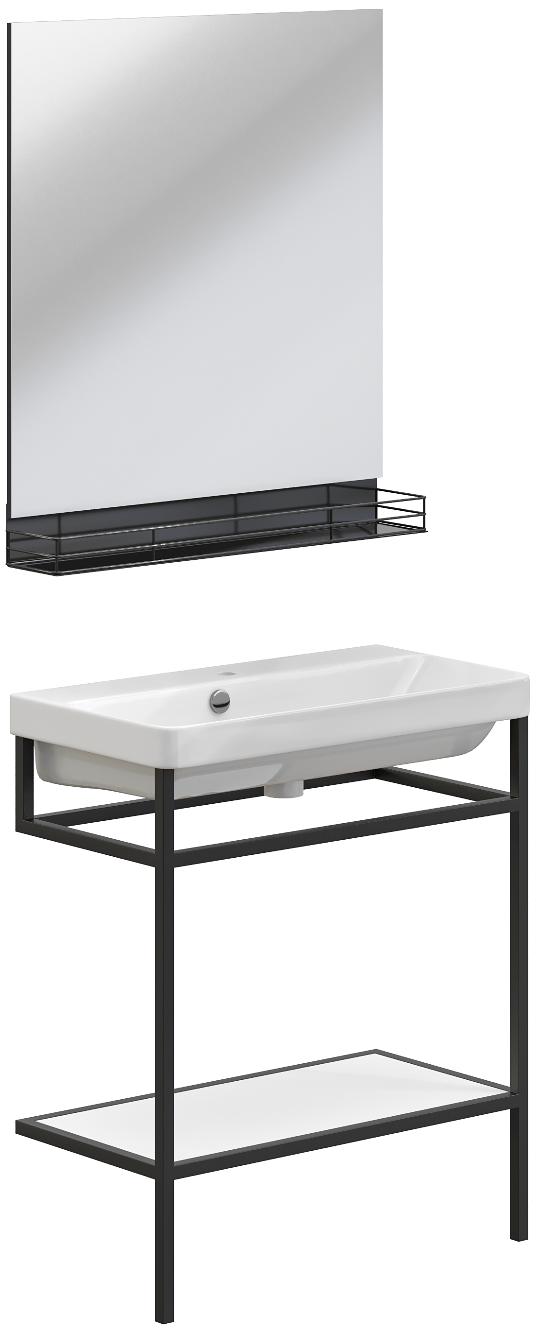 Мебель для ванной комнаты STWORKI Эстфолл 70, черный муар 11070-KL