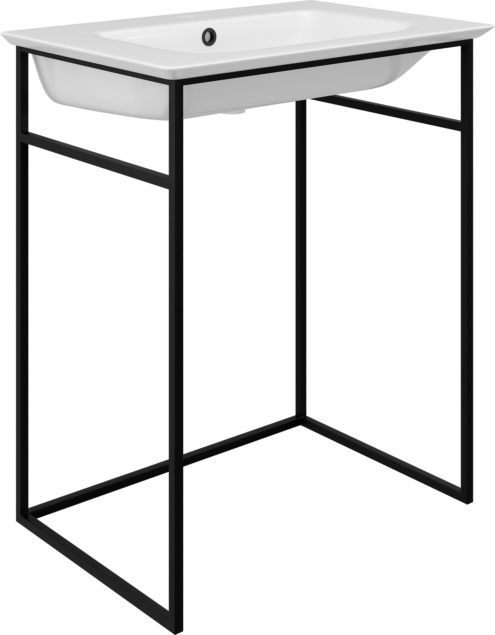 Консоль STWORKI Мосс 70 с раковиной 14070-KL, черный муар