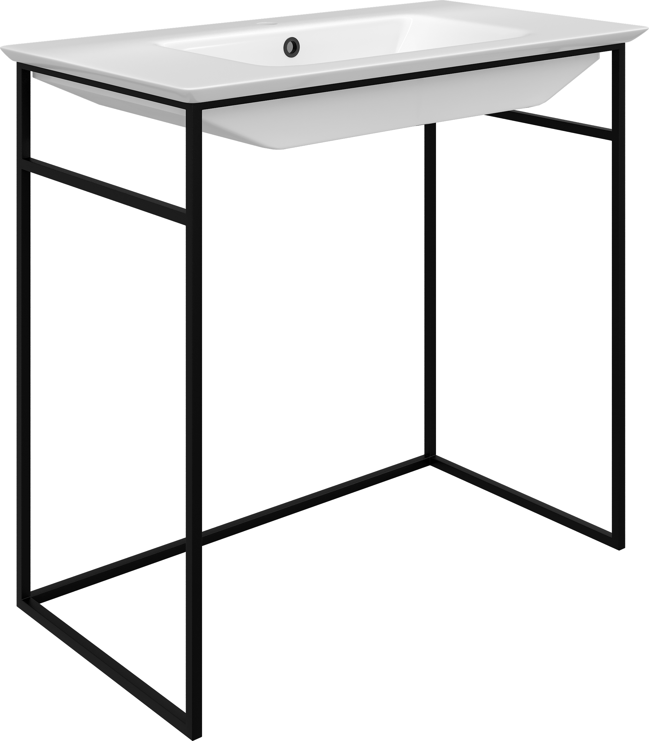 Консоль STWORKI Мосс 90 с раковиной 14090-KL, черный муар