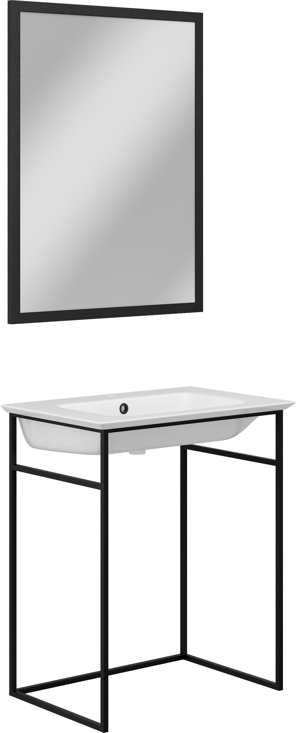 Мебель для ванной комнаты STWORKI Мосс 70 с раковиной 14070-KL, черный муар