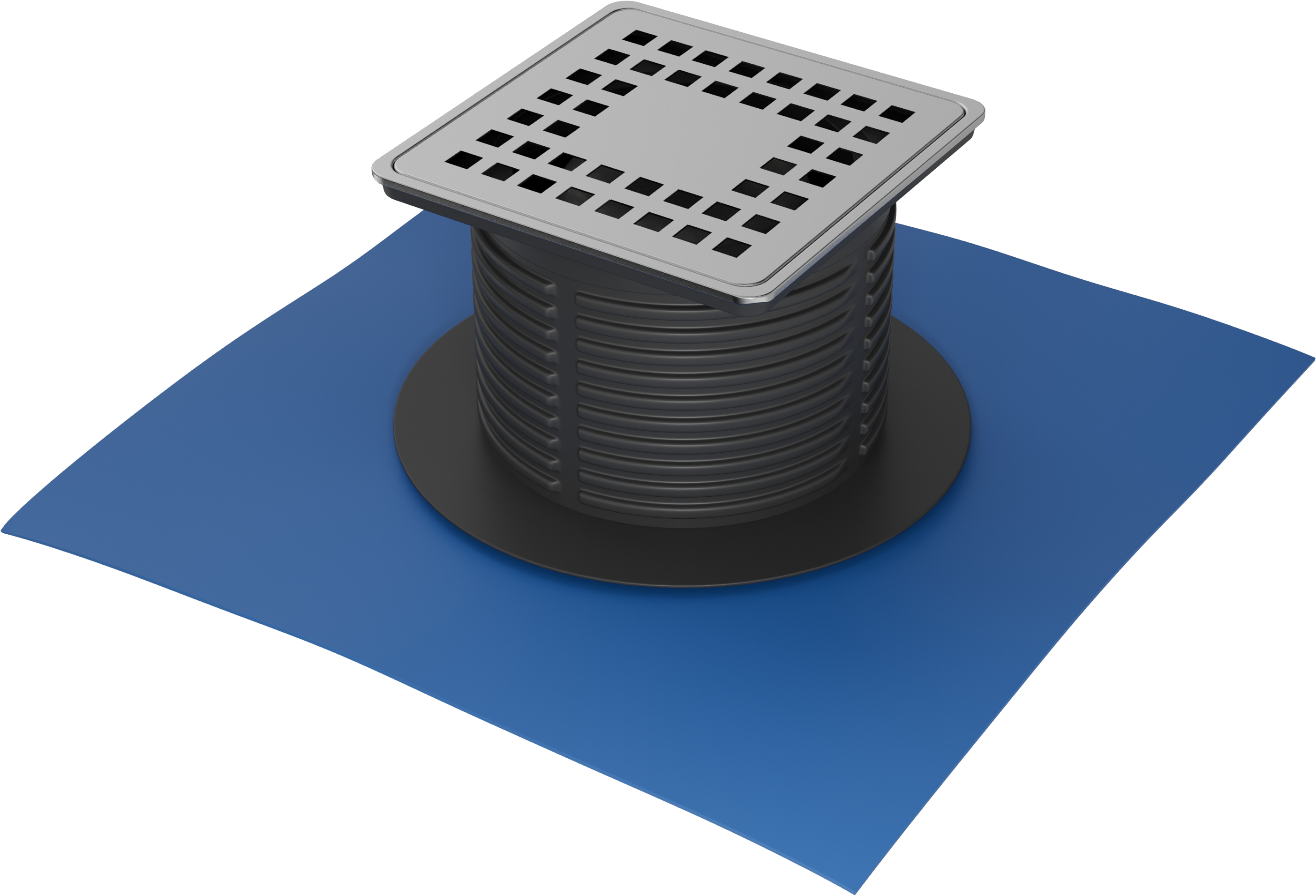 Душевой трап CK DRAIN 3000-0010 10x10, в пол, хром, с сифоном купить в Тамбове
