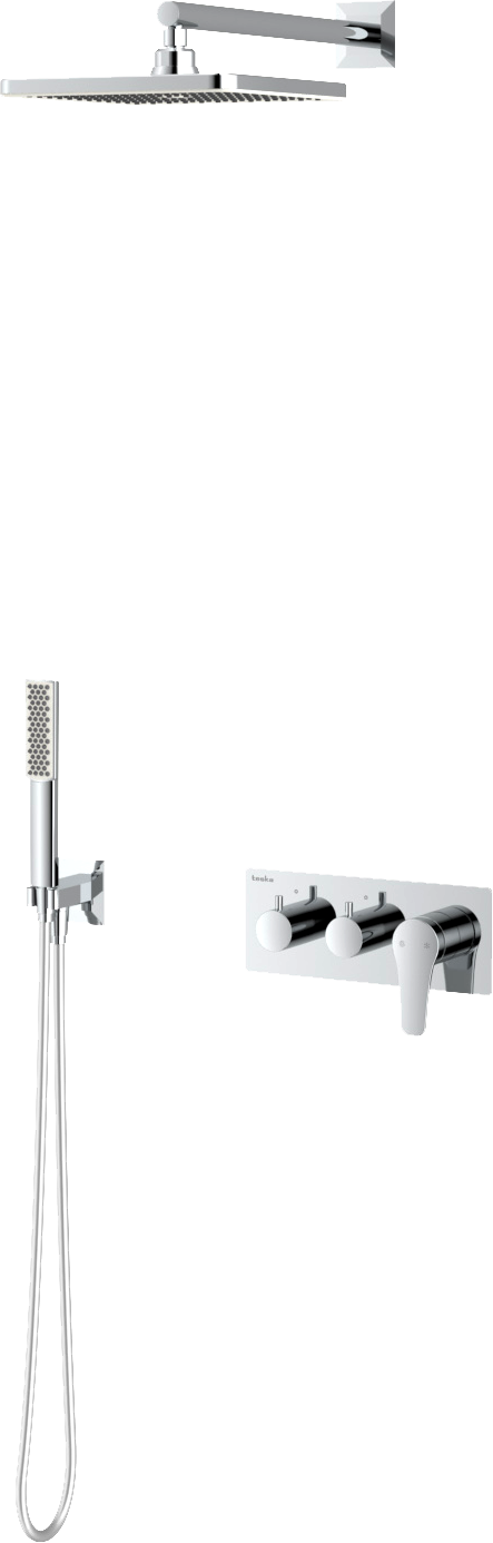 Душевой комплект Teska Euro X EX3760 С ВНУТРЕННЕЙ ЧАСТЬЮ, хром