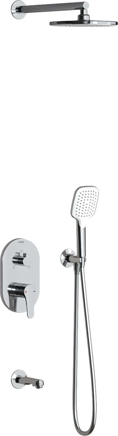 Душевой комплект Teska Amos AS3400 С ВНУТРЕННЕЙ ЧАСТЬЮ, хром