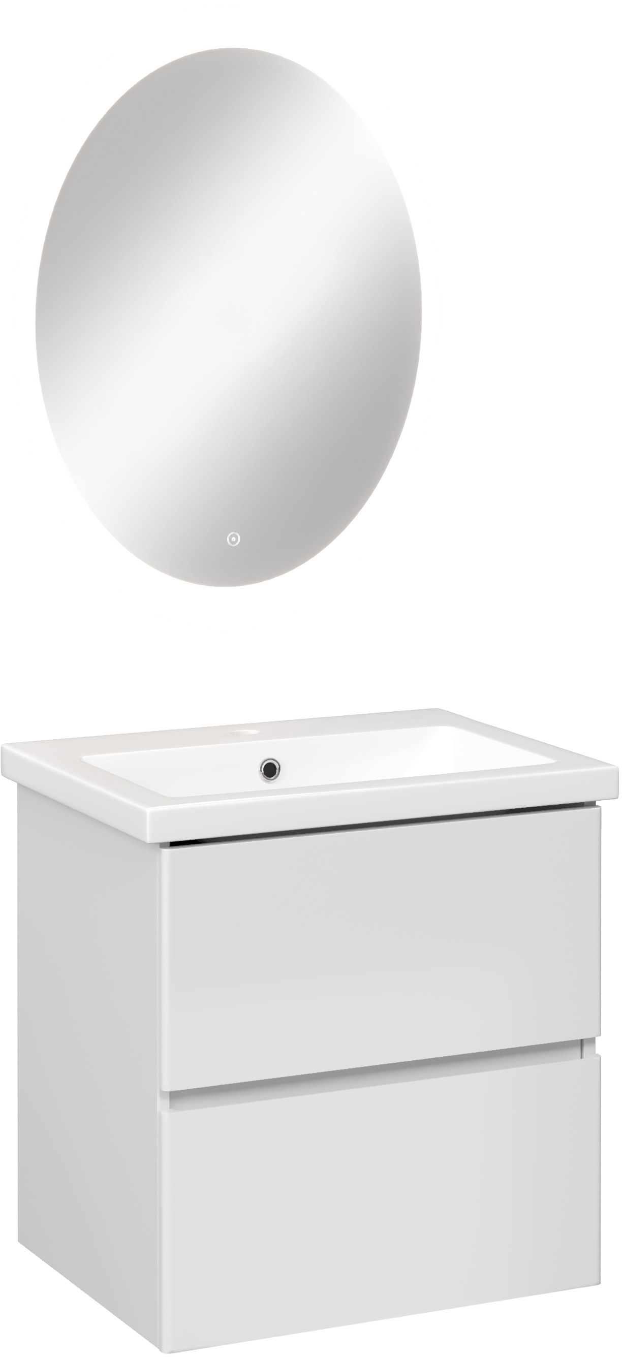Мебель для ванной комнаты STWORKI Колдинг 60 белая, с раковиной Como 60