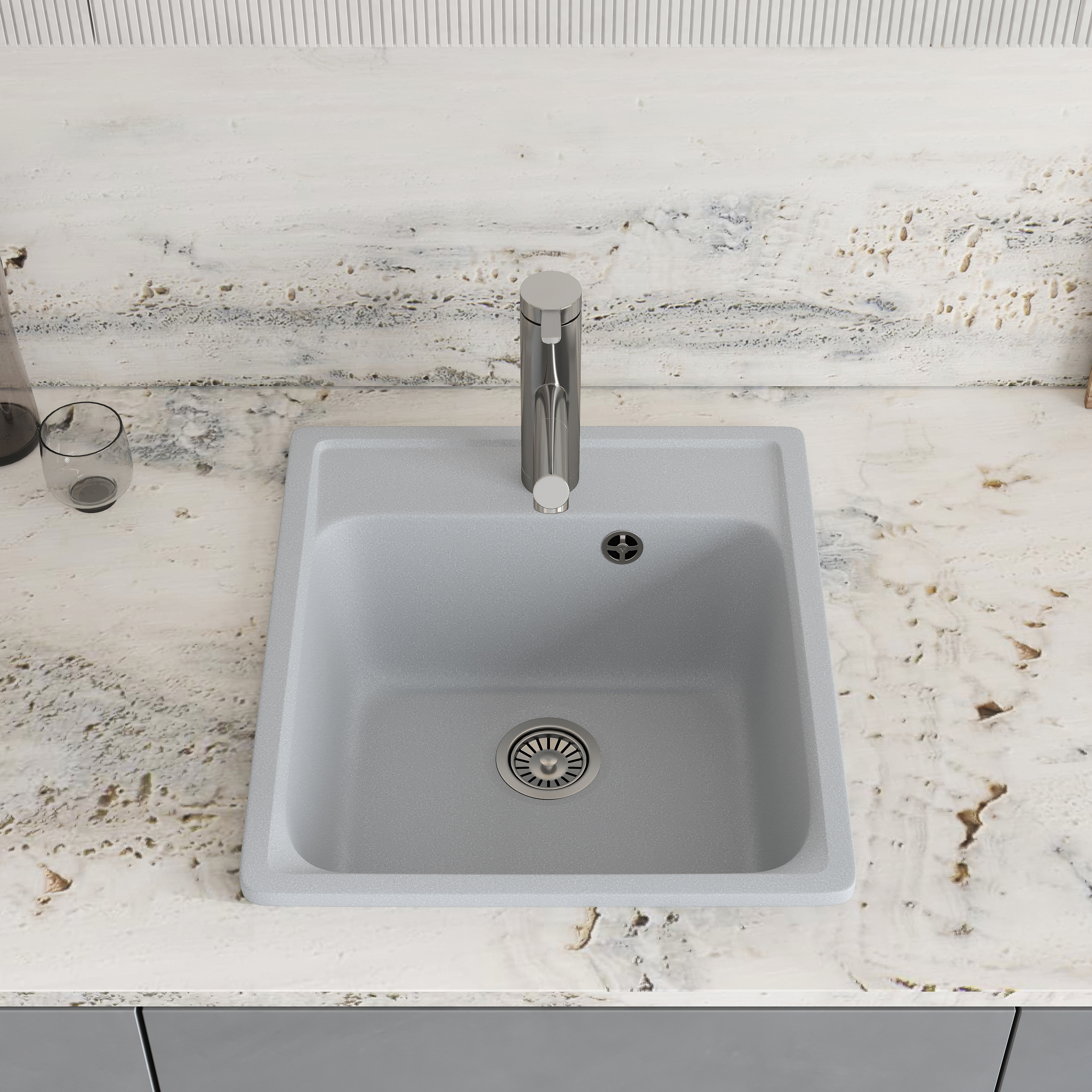 Мойка кухонная Domaci Савона QB 430 платина