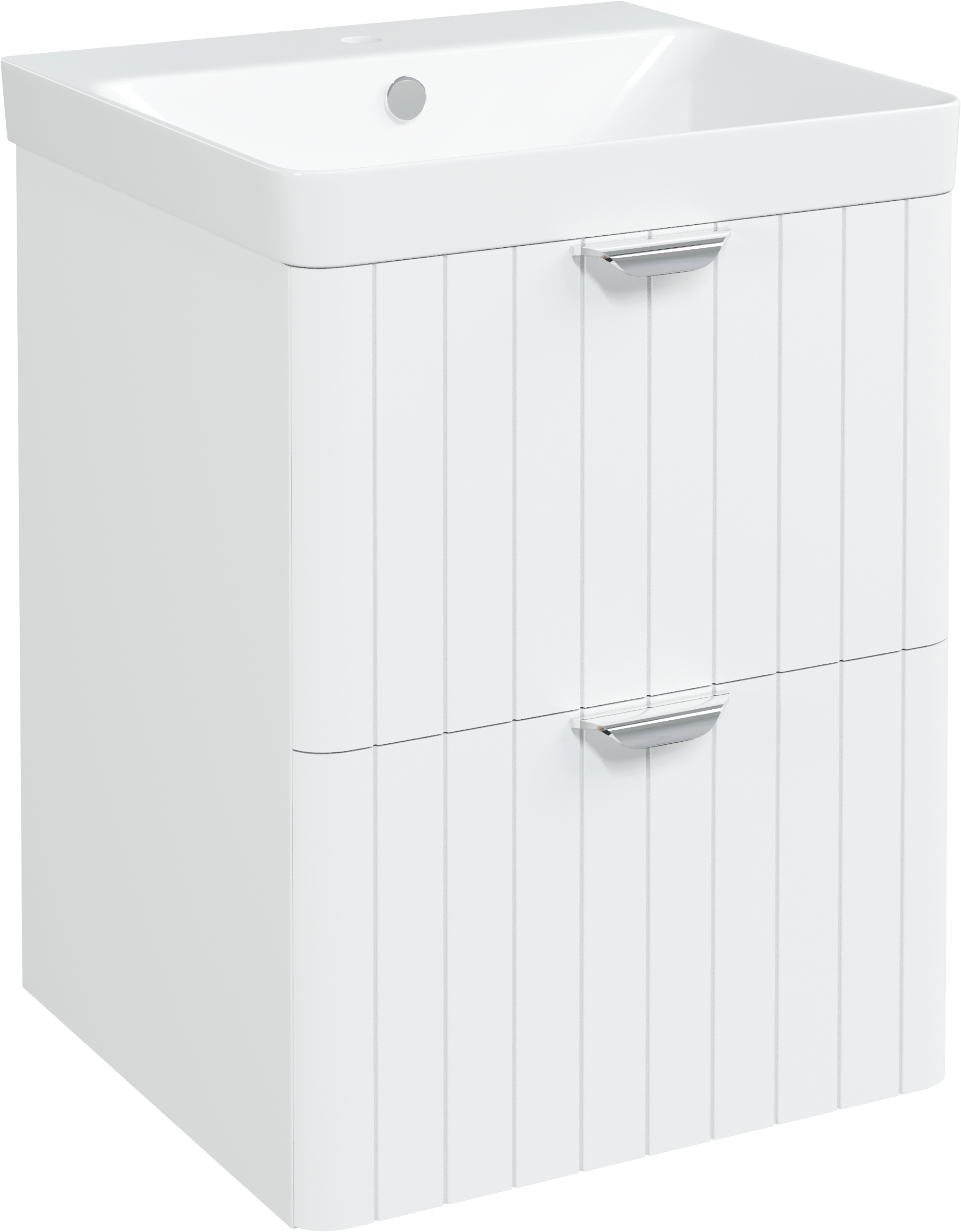 Тумба с раковиной STWORKI Ларвик 50 белая матовая