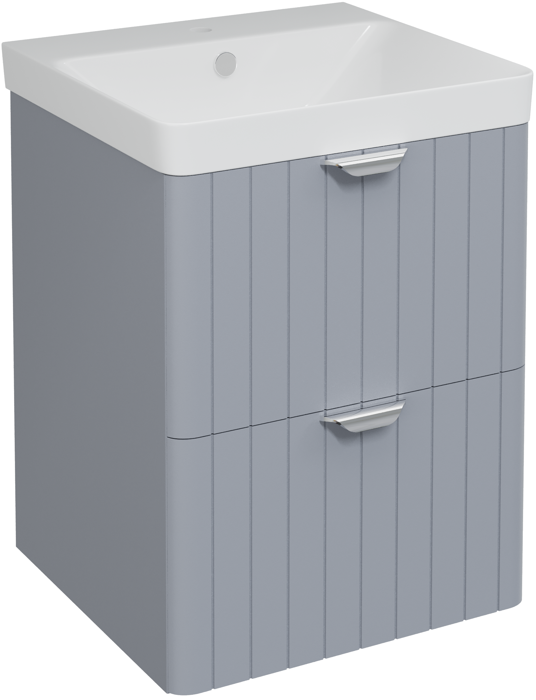 Тумба с раковиной STWORKI Ларвик 50 серая матовая