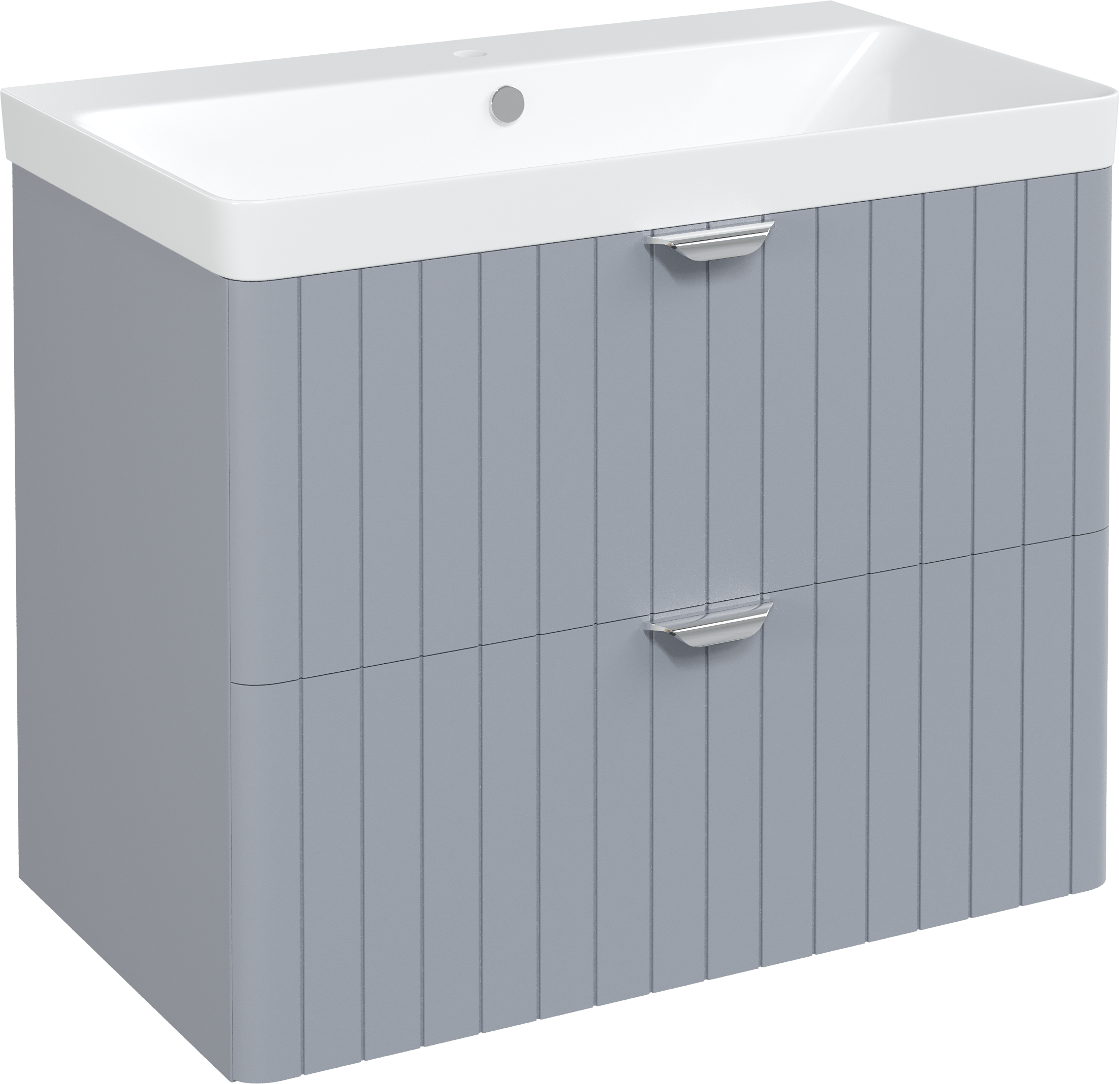 Тумба с раковиной STWORKI Ларвик 80 серая матовая