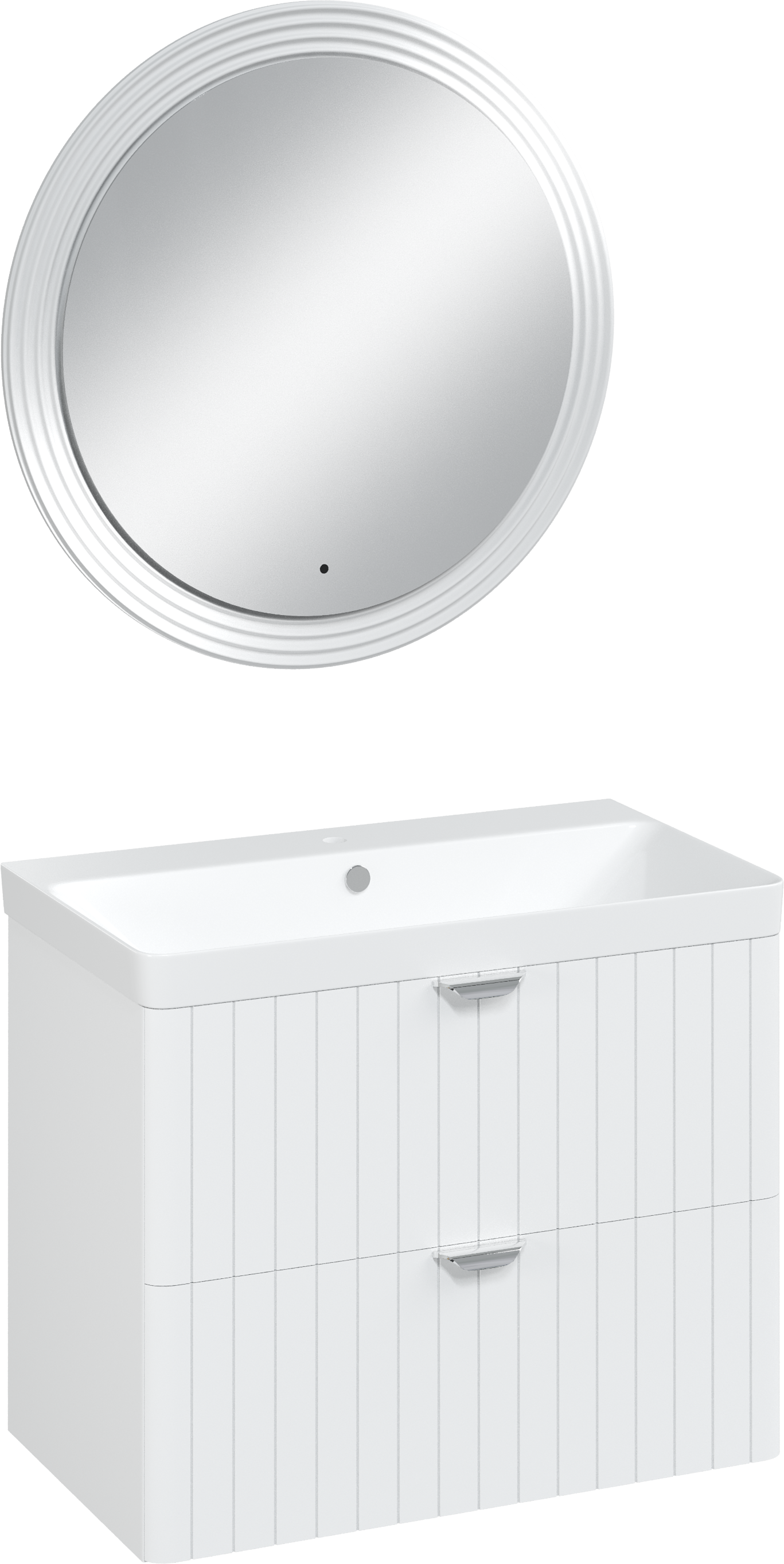 Мебель для ванной комнаты STWORKI Ларвик 80, белая матовая