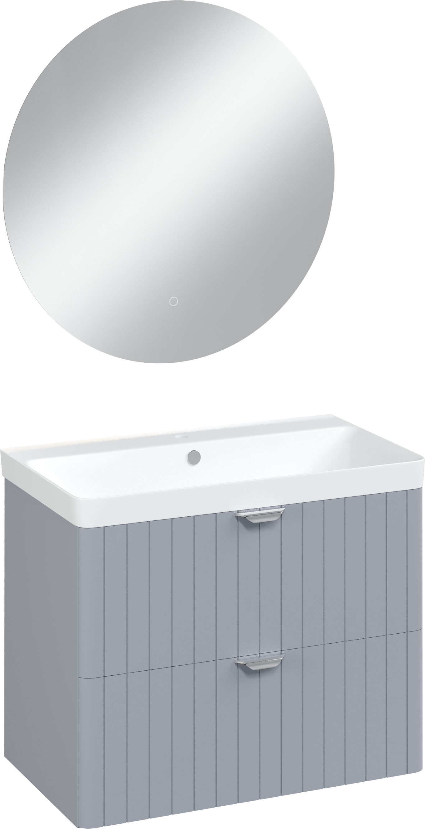 Мебель для ванной комнаты STWORKI Ларвик 80 серая матовая