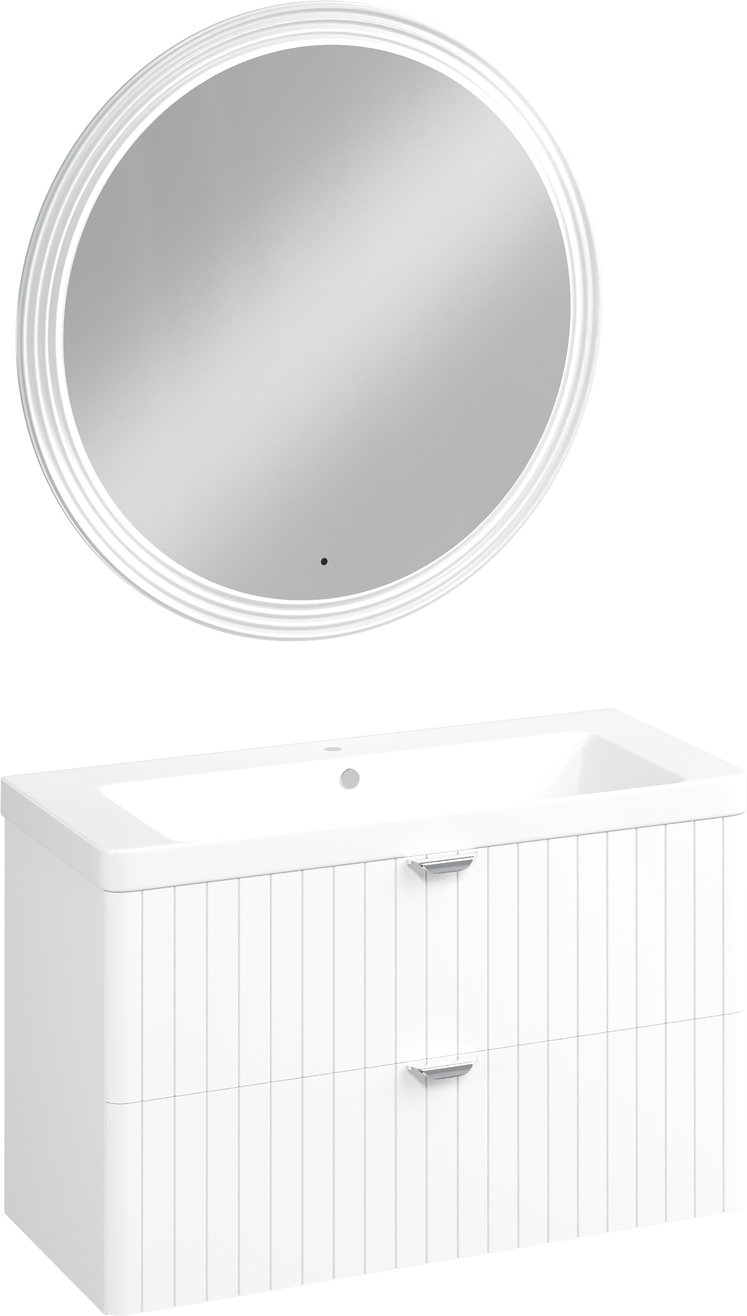 Мебель для ванной комнаты STWORKI Ларвик 105, белая матовая