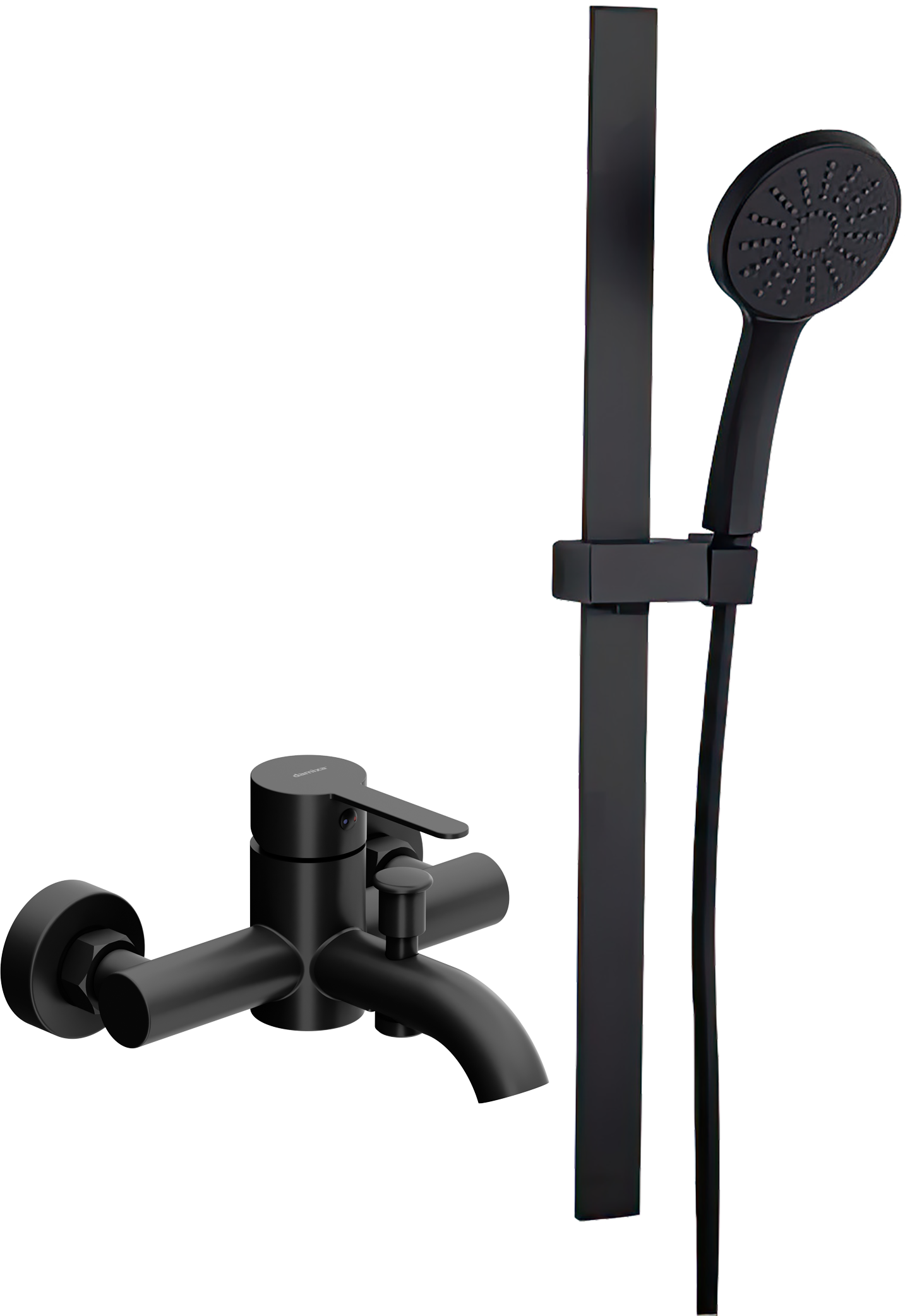 Душевой комплект STWORKI Смеситель для ванны с душем STWORKI Стокгольм HFSG10030 черный + Душевой гарнитур IDDIS Slide SLI1FB0i16