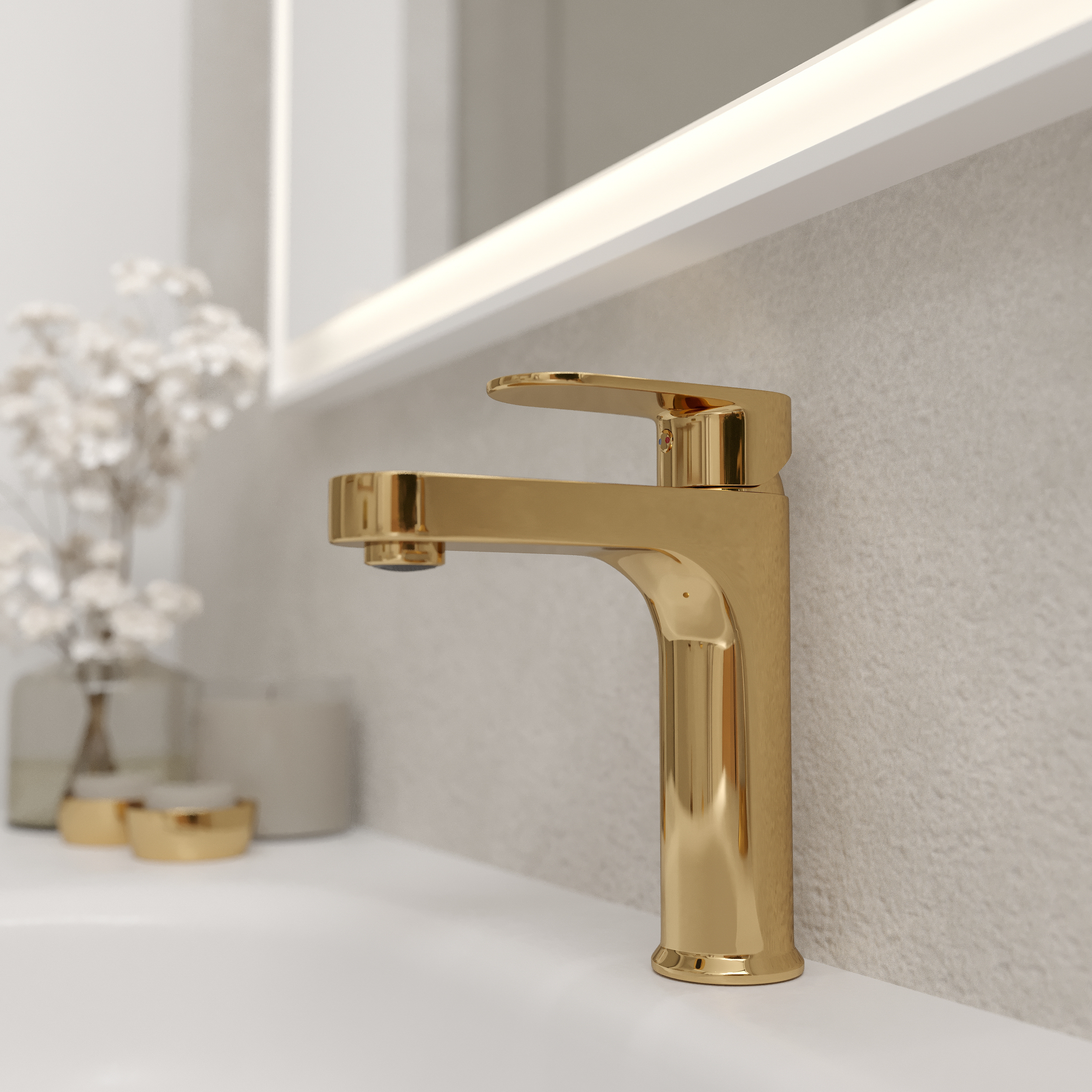 Смеситель для раковины STWORKI Вестфолл K-11202-GG глянцевое золото