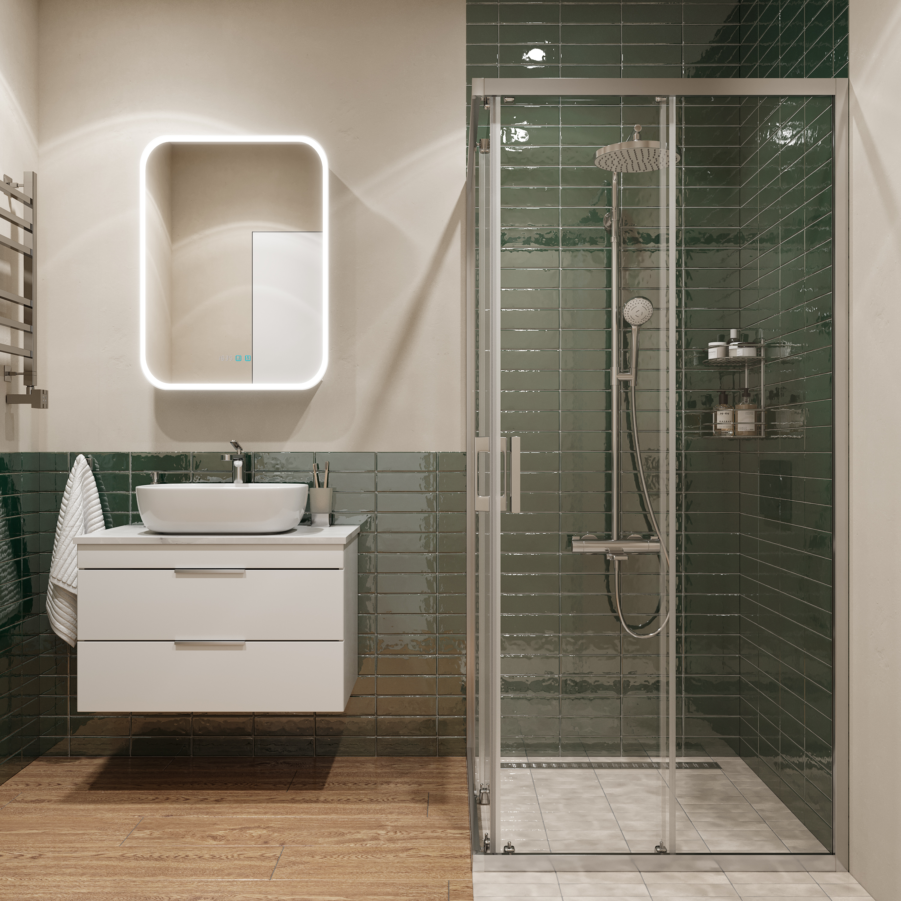 Душевой уголок Artemis Amata 120х80, профиль матовый хром купить в Тамбове