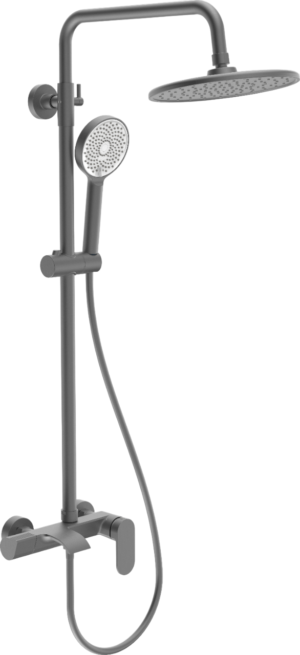 Душевая стойка STWORKI Вестфолл W1H306-Grey воронёная сталь