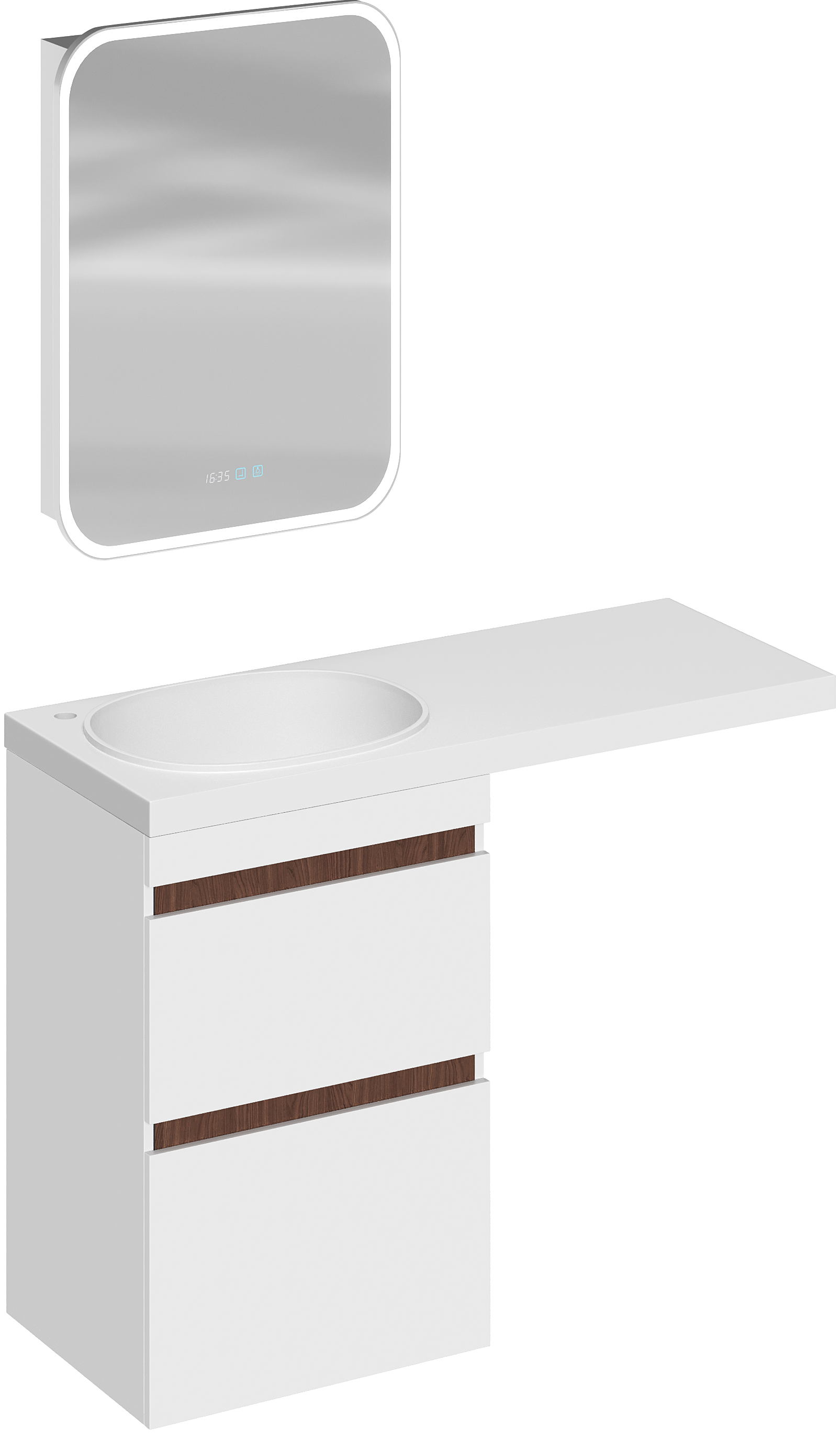 Мебель для ванной комнаты STWORKI Мальмё 120 L, под стиральную машину