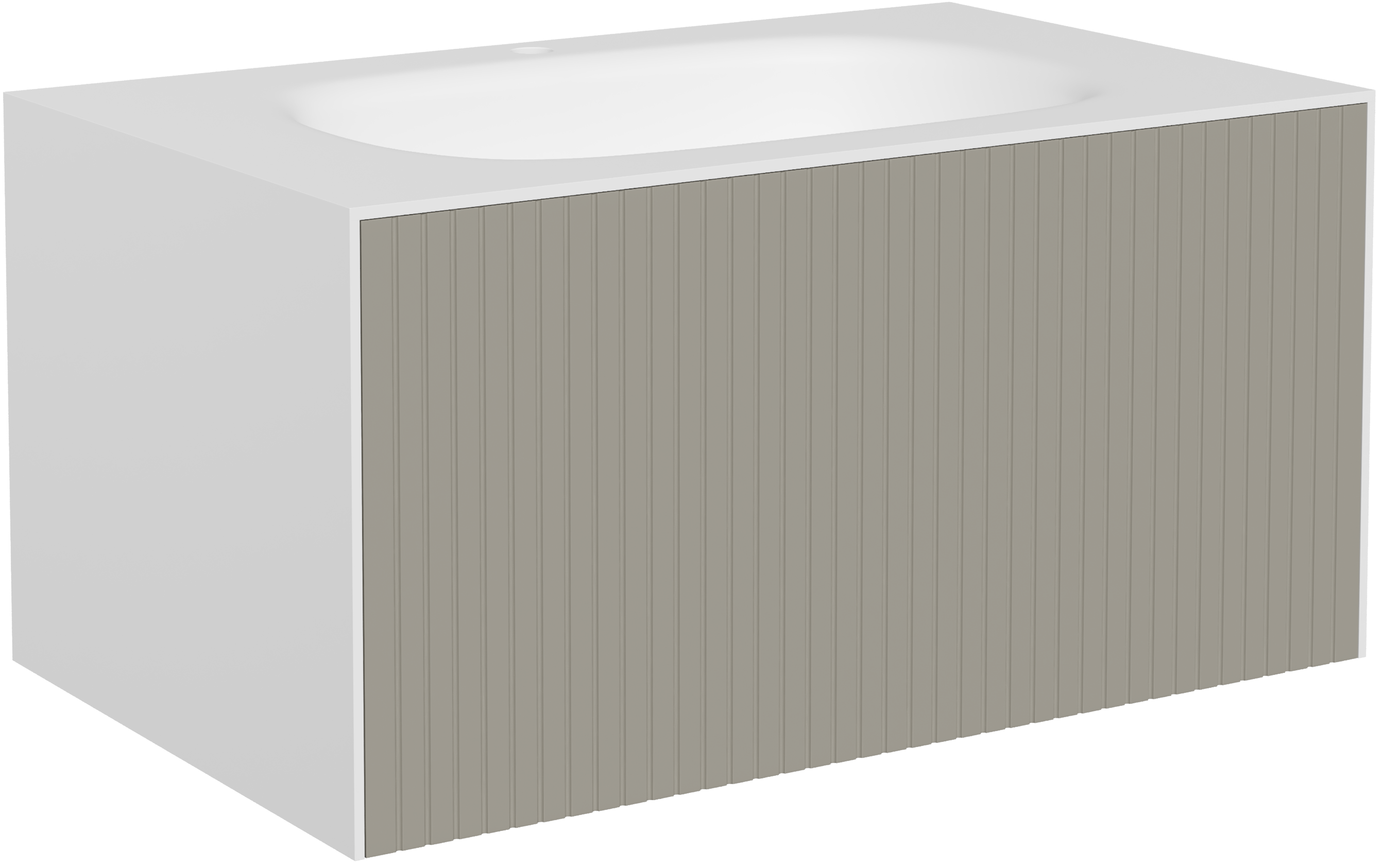 Тумба с раковиной STWORKI Олланд 80 бежево-серая