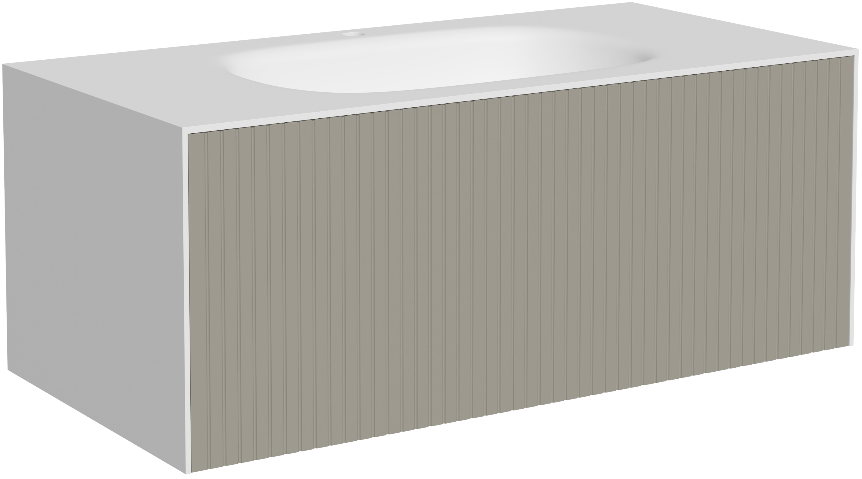 Тумба с раковиной STWORKI Олланд 100 бежево-серая