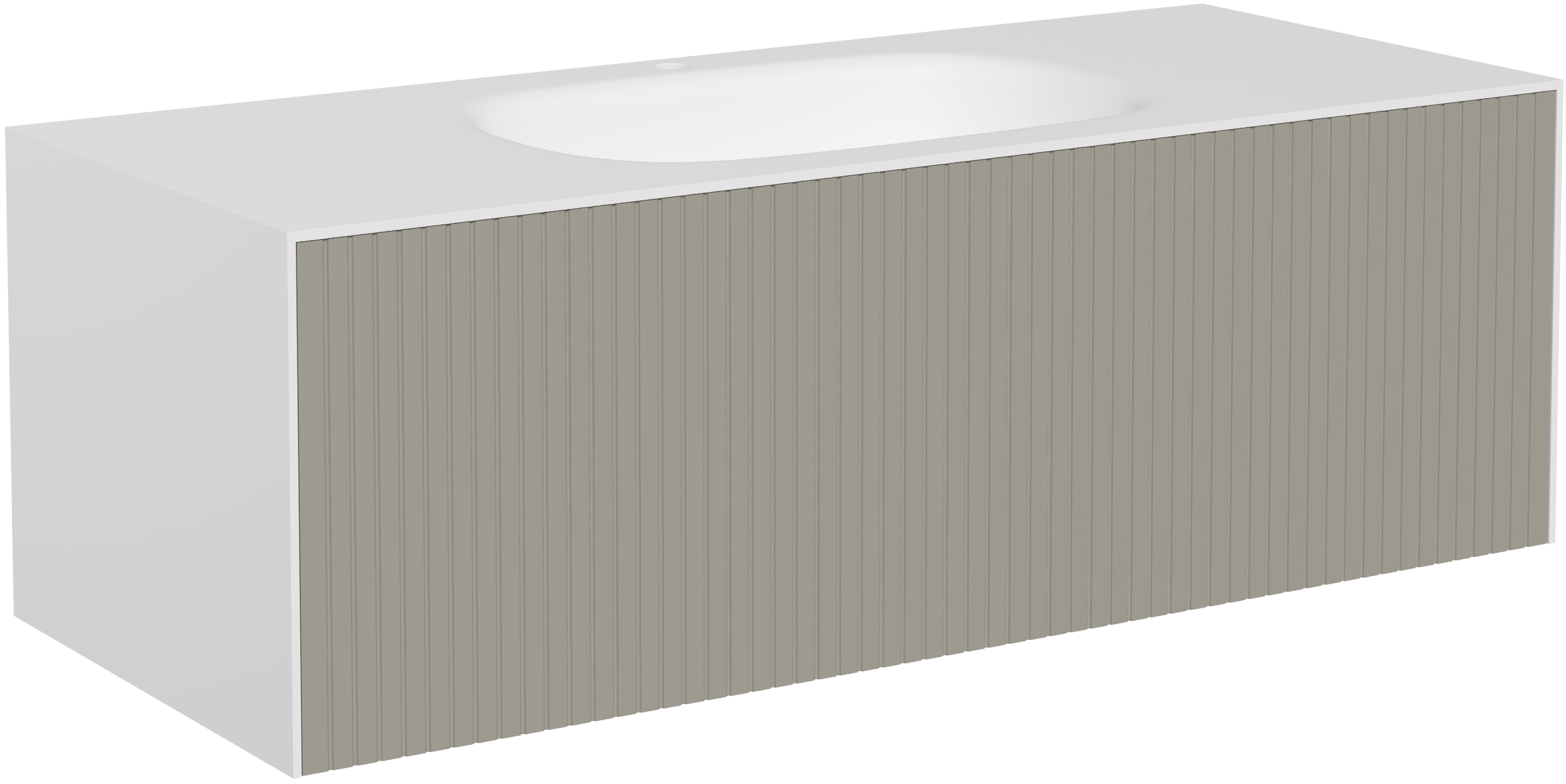 Тумба с раковиной STWORKI Олланд 120 бежево-серая