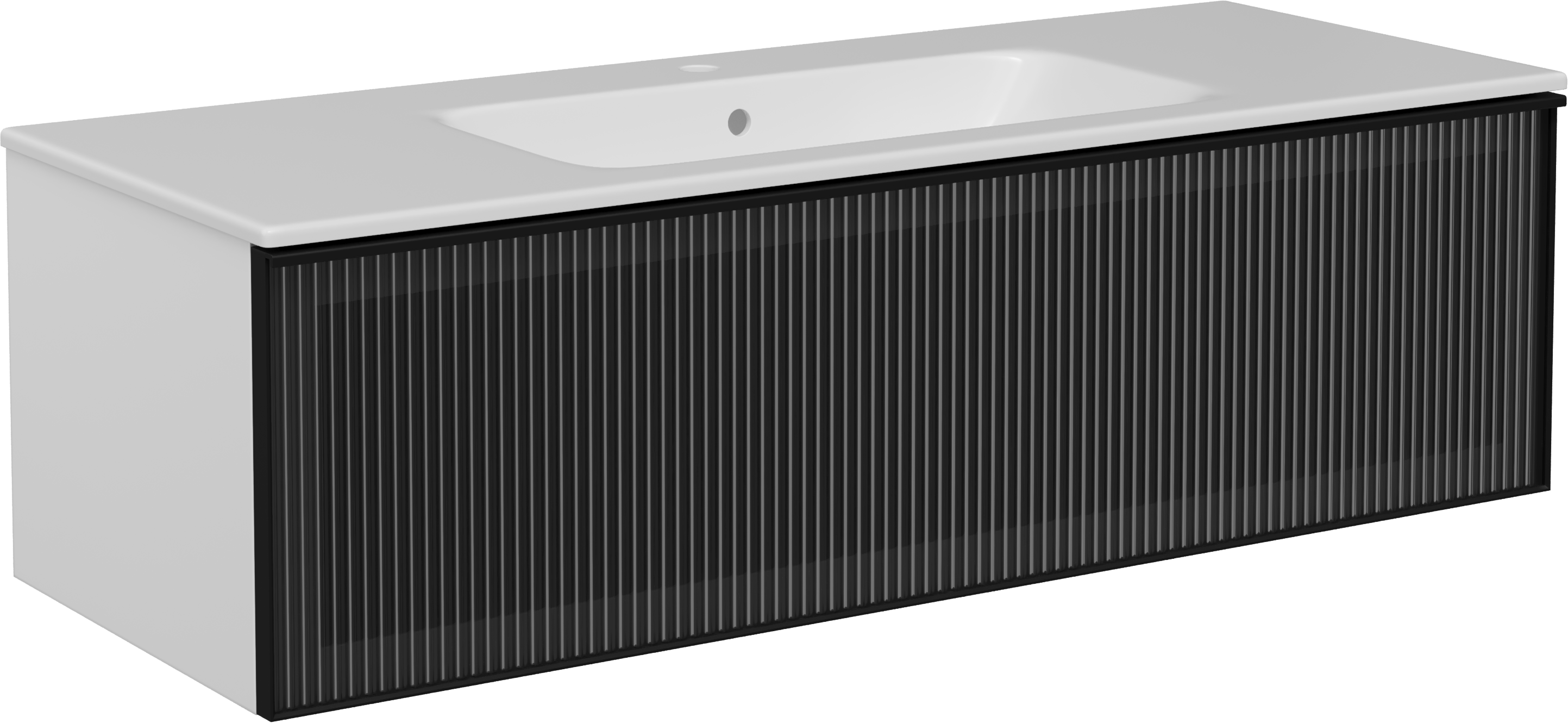 Тумба с раковиной STWORKI Левангер 120 белая матовая