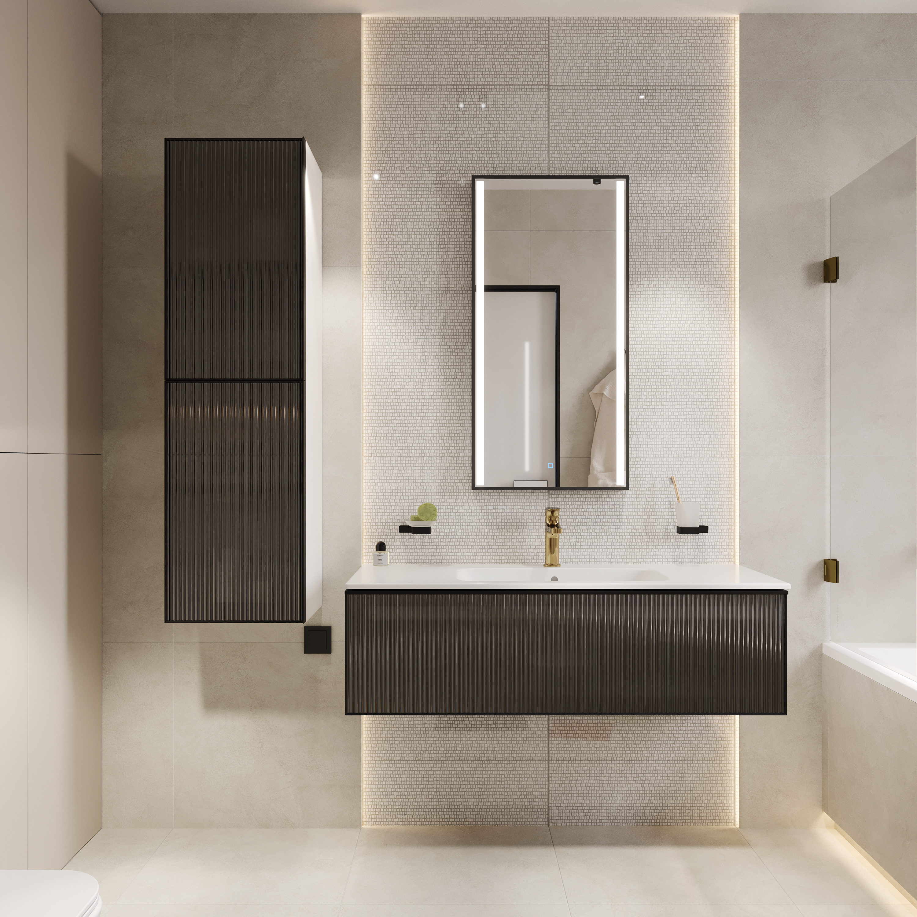 Мебель для ванной комнаты STWORKI Левангер 120, белая матовая