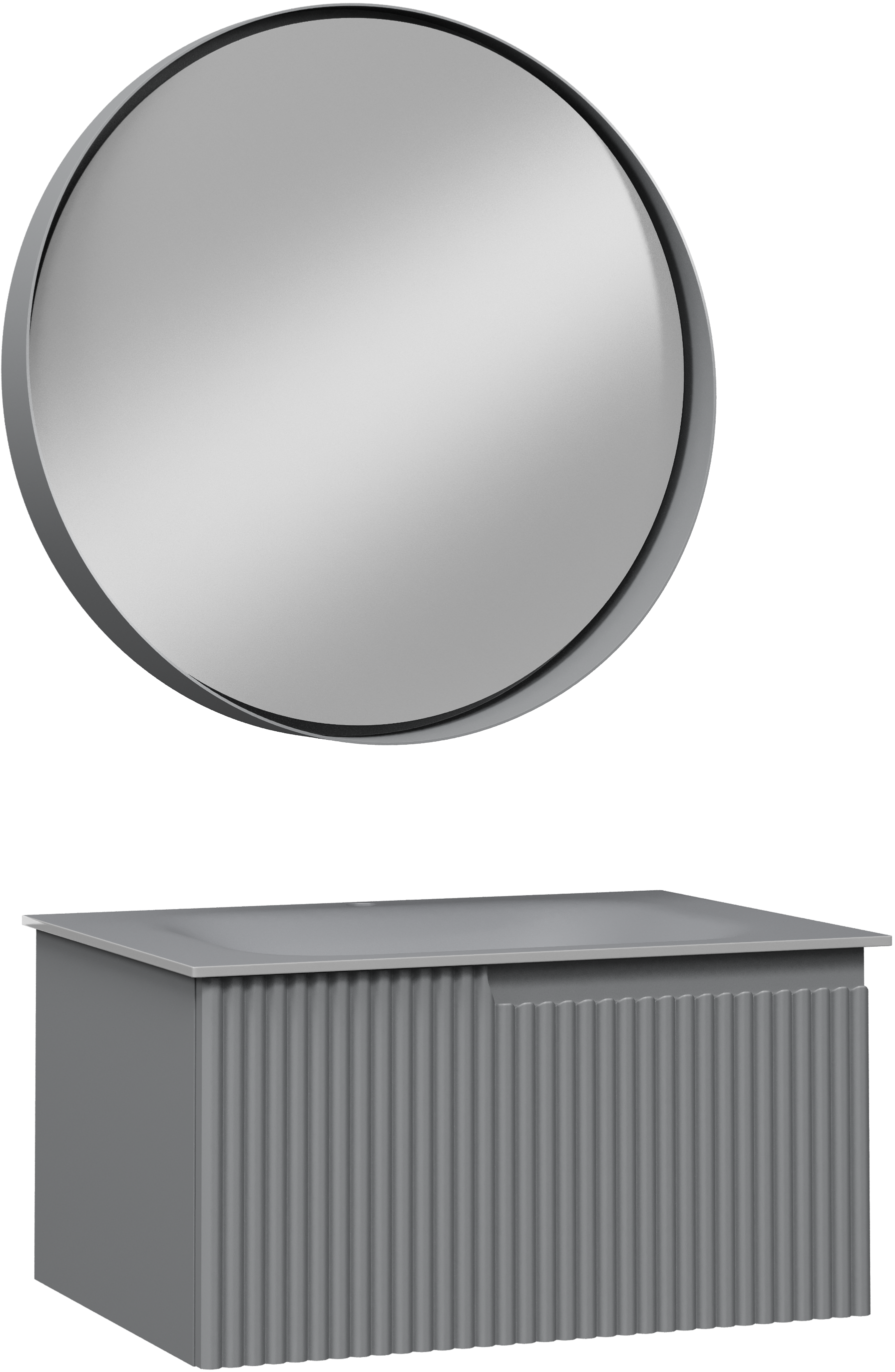 Мебель для ванной комнаты STWORKI Вестфолл 70 серая матовая